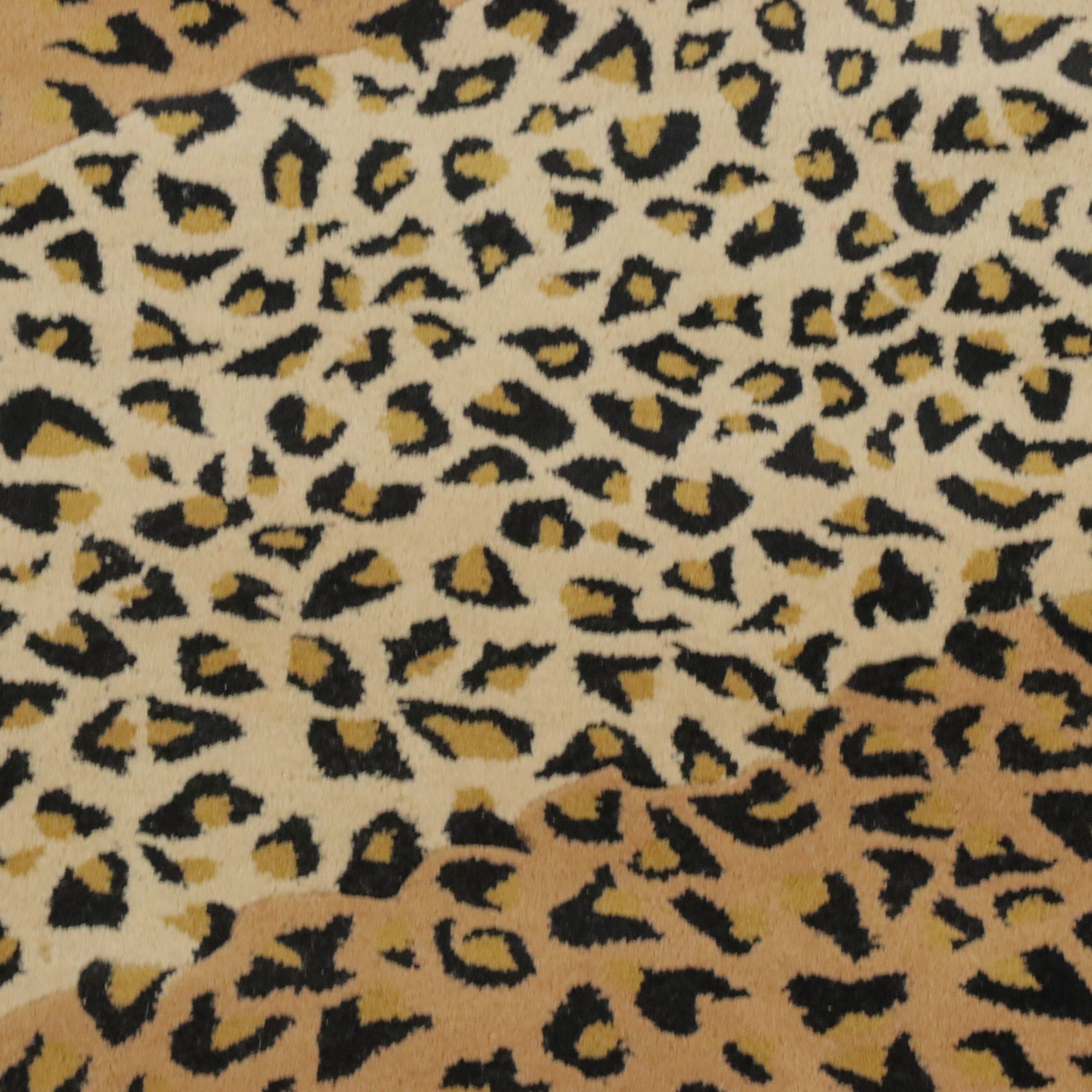 8'1 x 10'3 Hand-Tufted Contemporary Leopard Print Area Rug