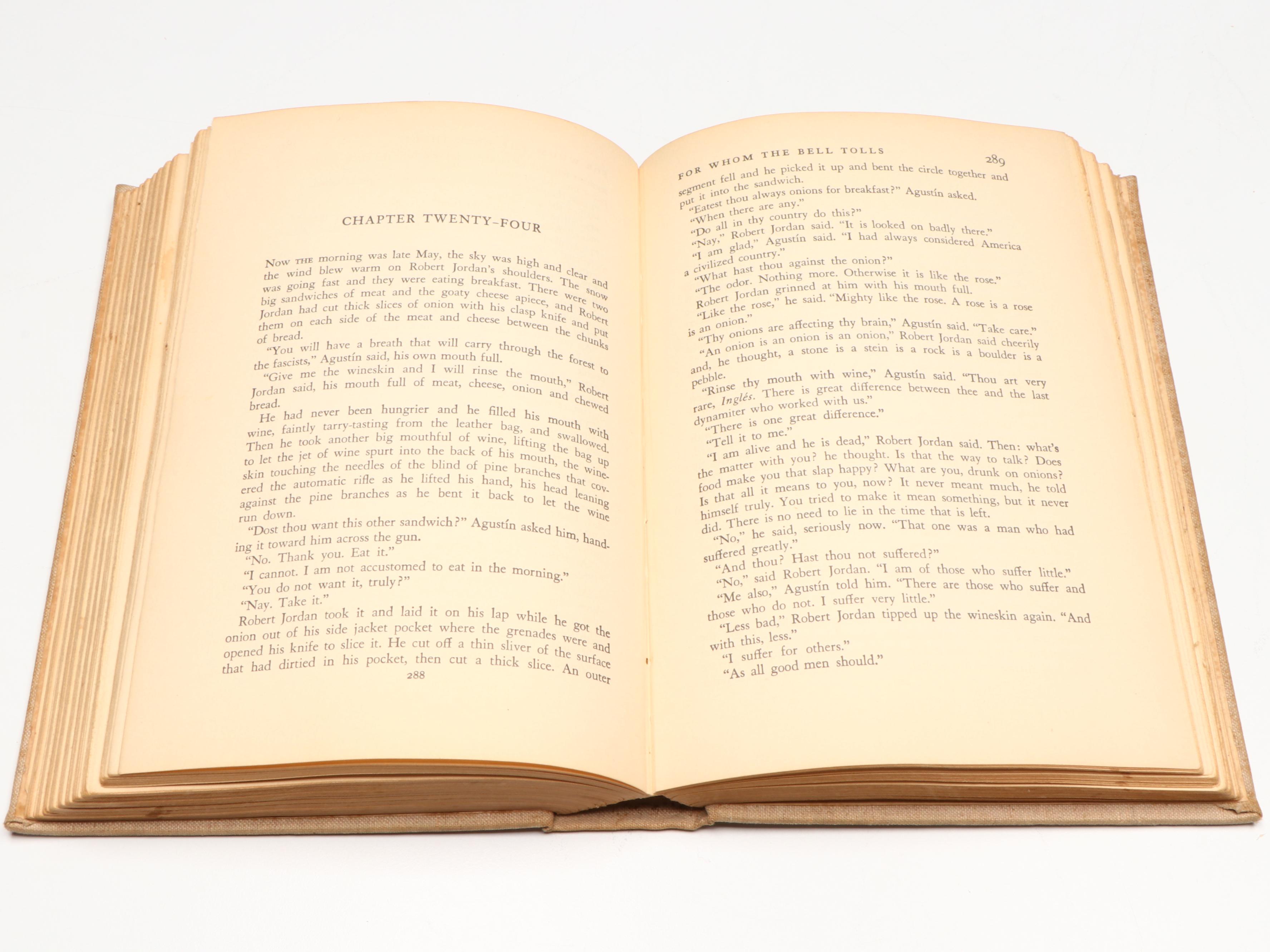 First Printing "For Whom the Bell Tolls" by Ernest Hemingway, 1940