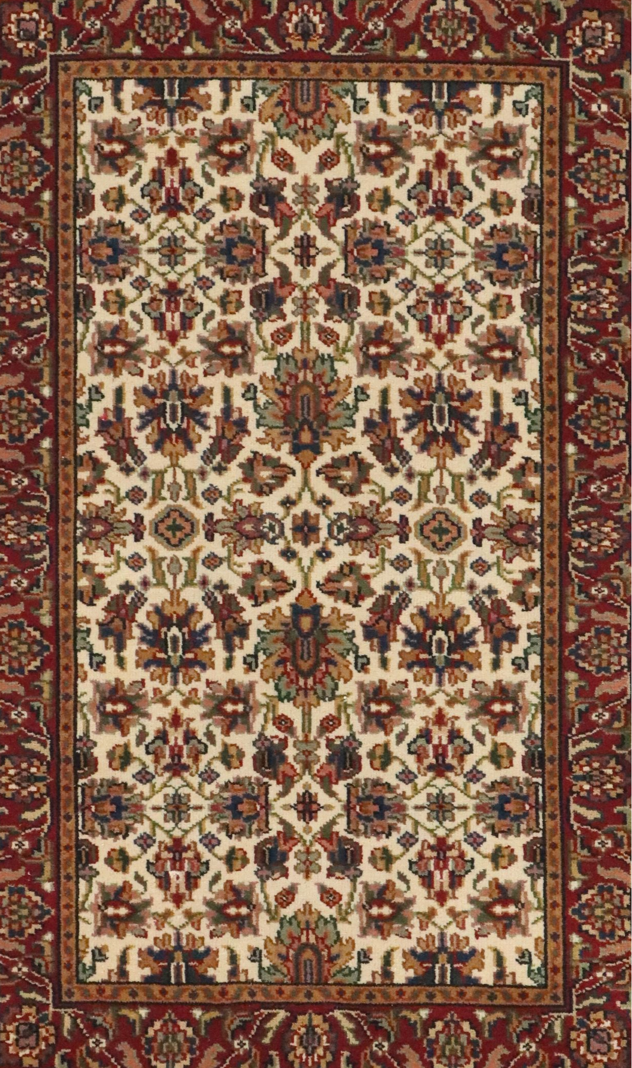 3'2 x 5'5 Hand-Knotted Indian Agra Area Rug