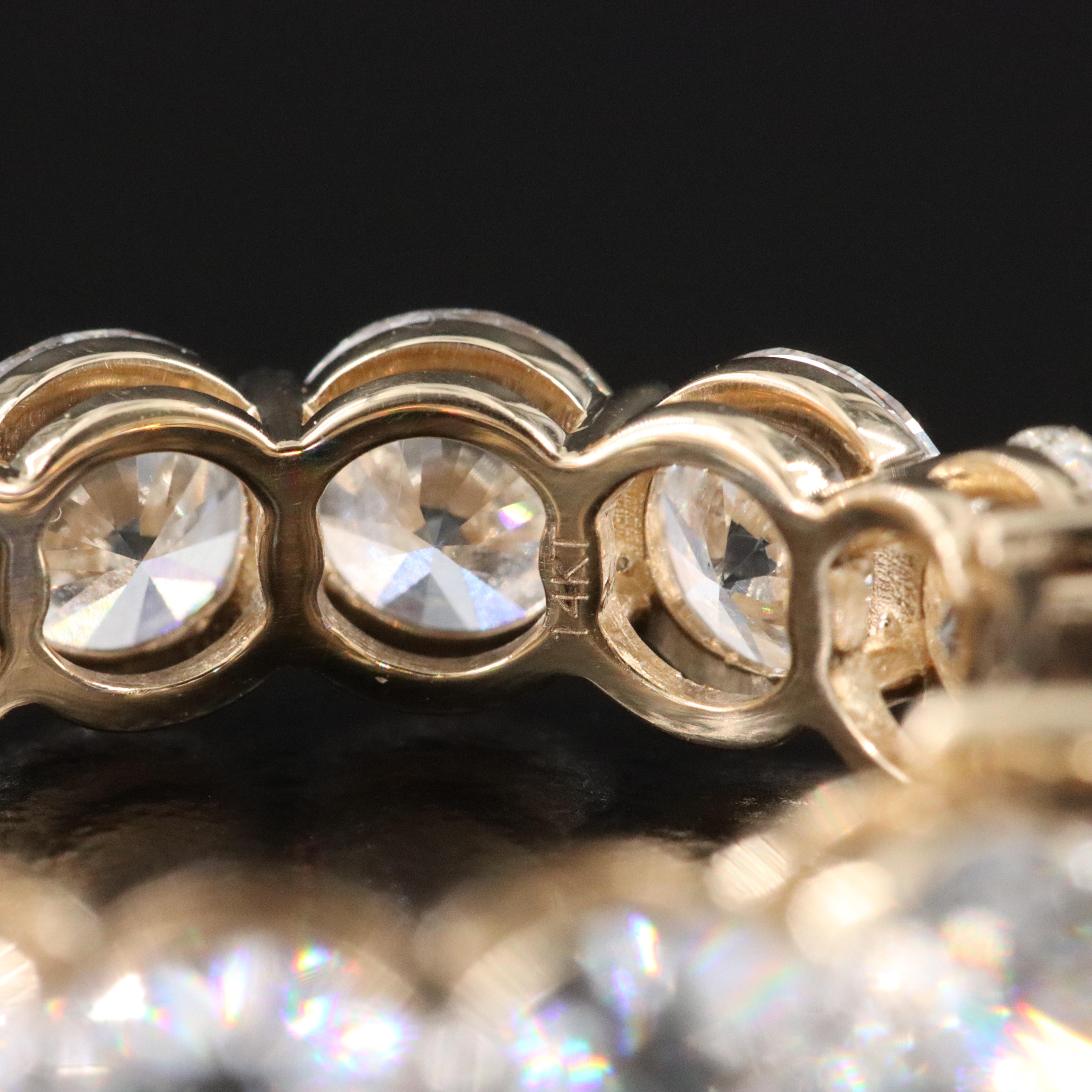 14K 2.24 CT Sapphire and 5.89 CTW Lab Grown Diamond Eternity Ring