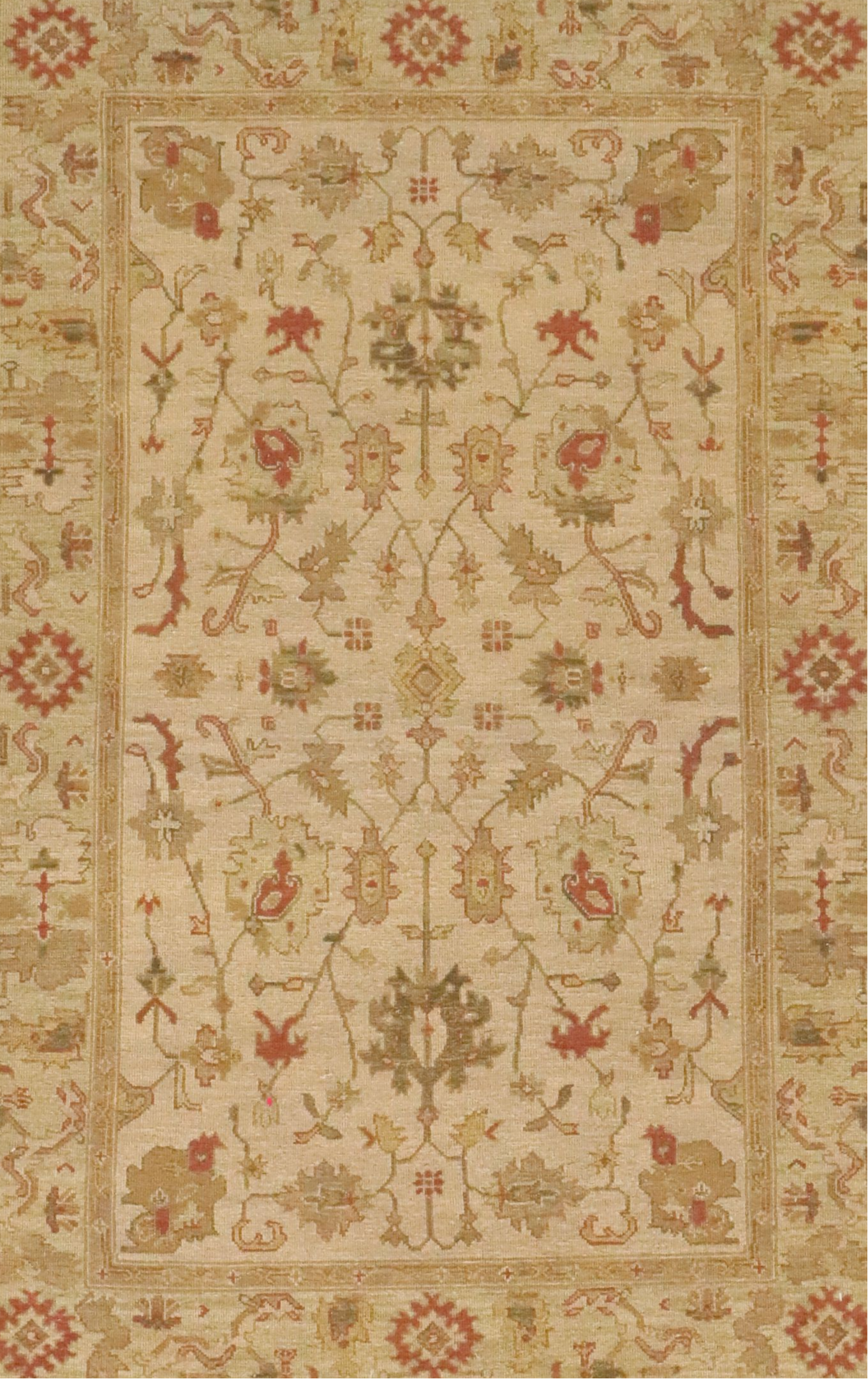 4'1 x 6'5 Hand-Knotted Pakistani Peshawar Area Rug