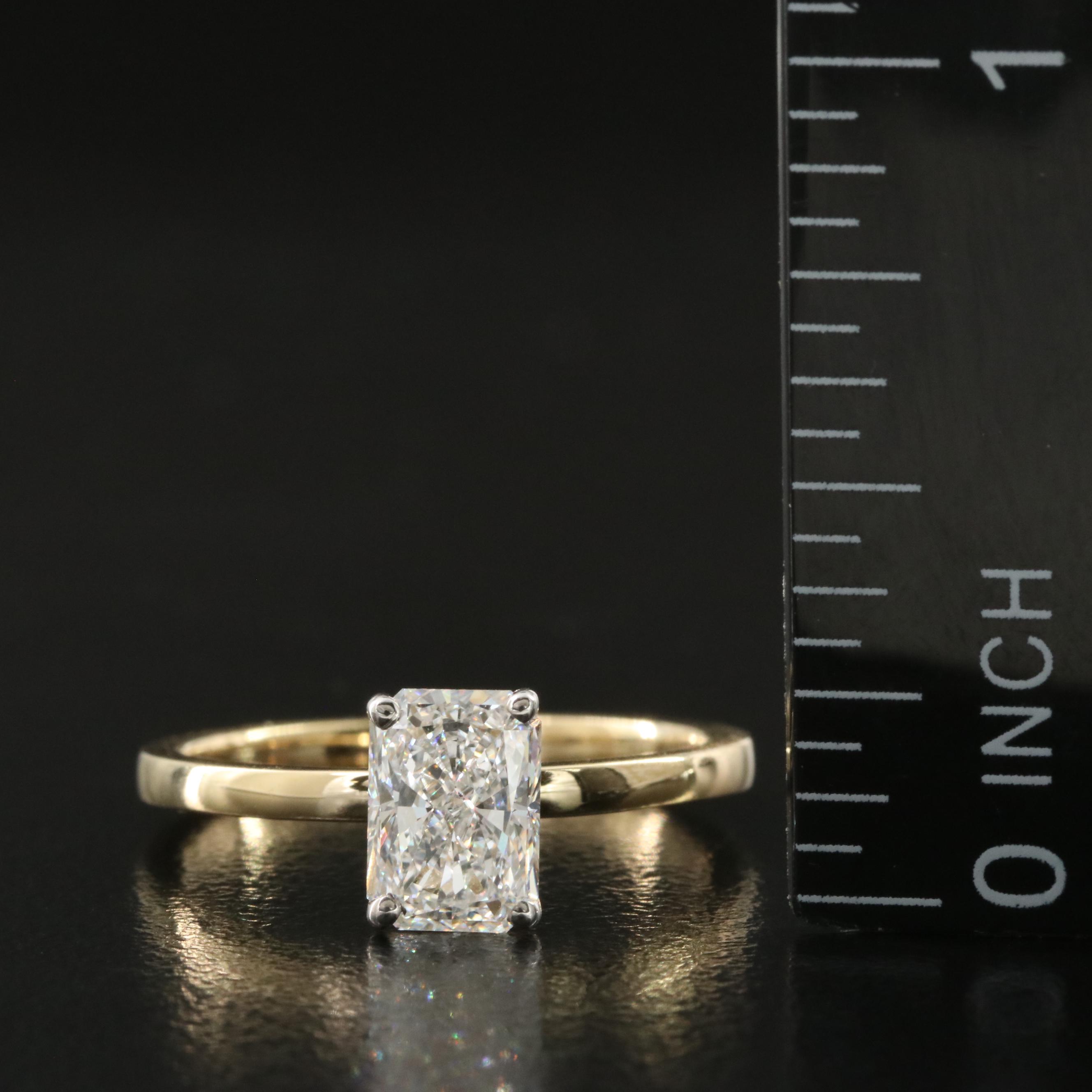 14K 1.16 CT Lab Grown Diamond Solitaire Ring with IGI Report