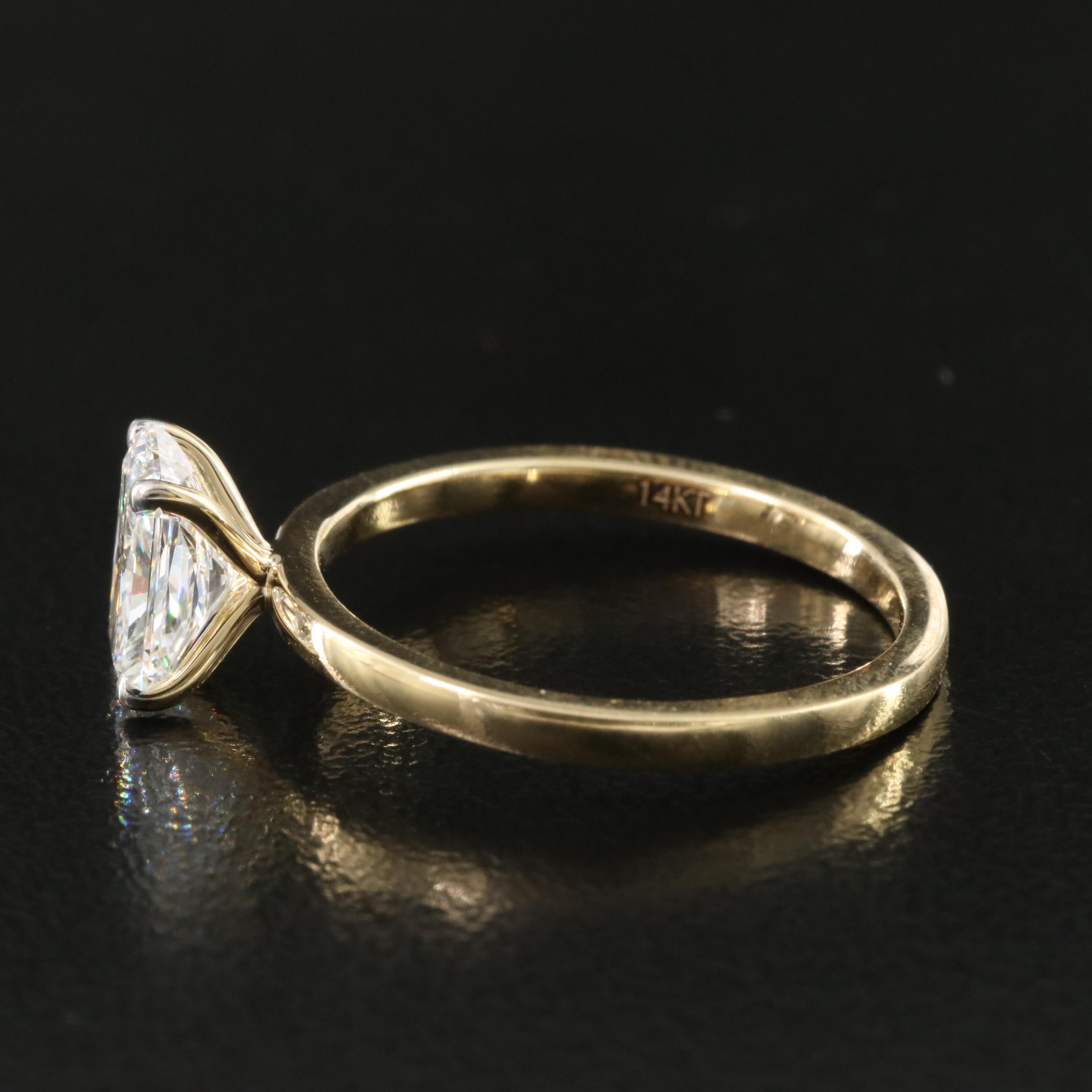 14K 1.16 CT Lab Grown Diamond Solitaire Ring with IGI Report