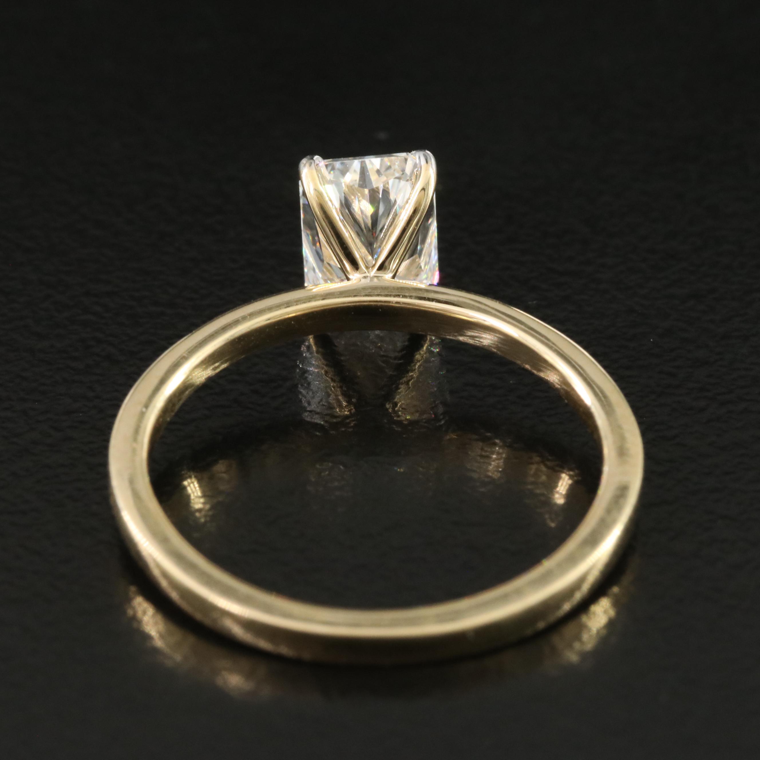 14K 1.16 CT Lab Grown Diamond Solitaire Ring with IGI Report