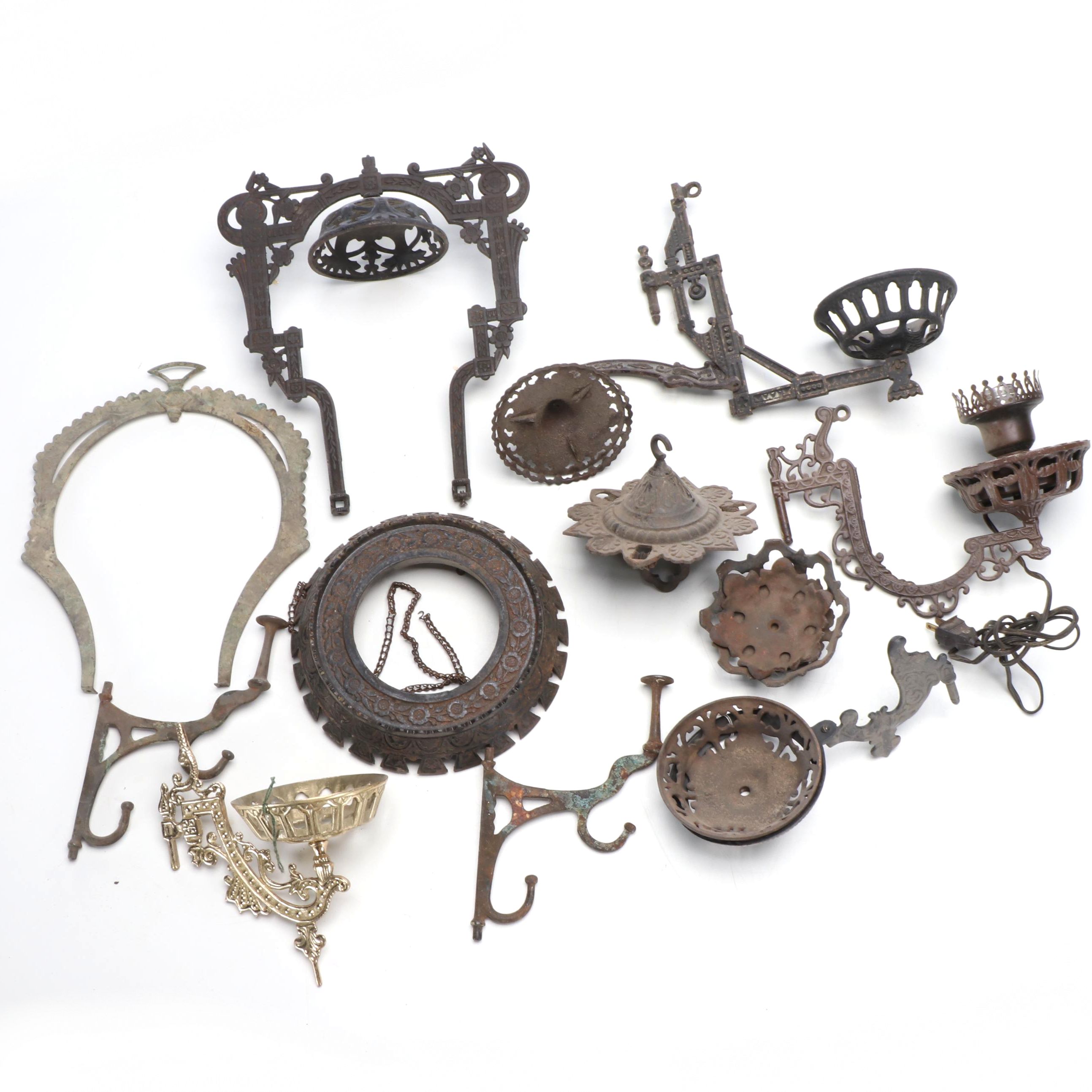 Cast Iron Wall Oil Lamp Brackets, Pendant Hardware, Other Light Fittings