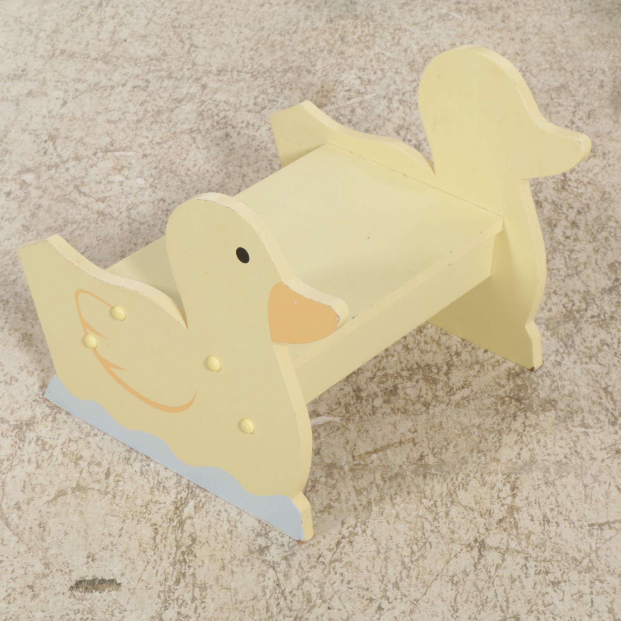 Children's Wooden Ride On Swan Rocker with Duck and Dog Chairs