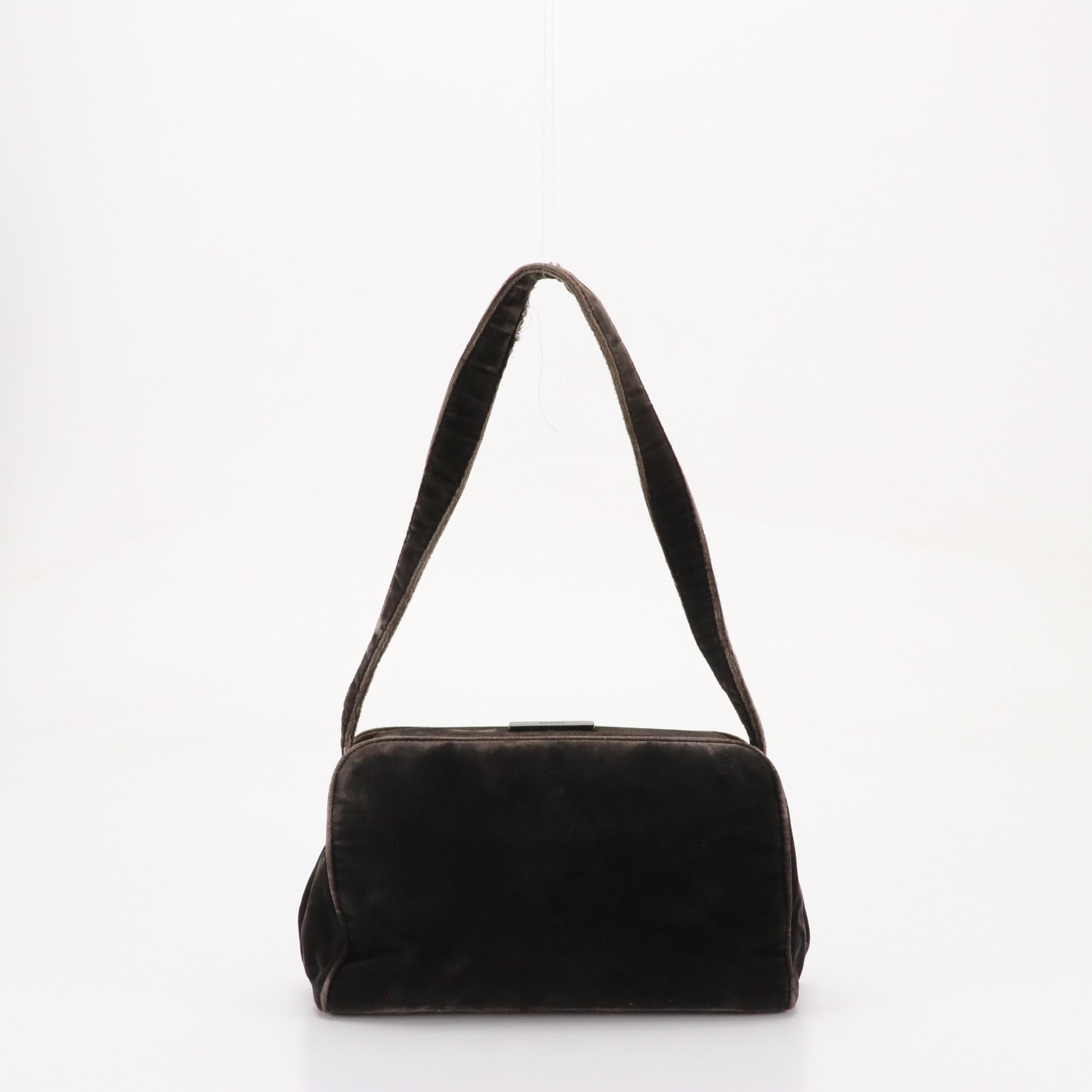 Prada Velvet Framed Shoulder Bag