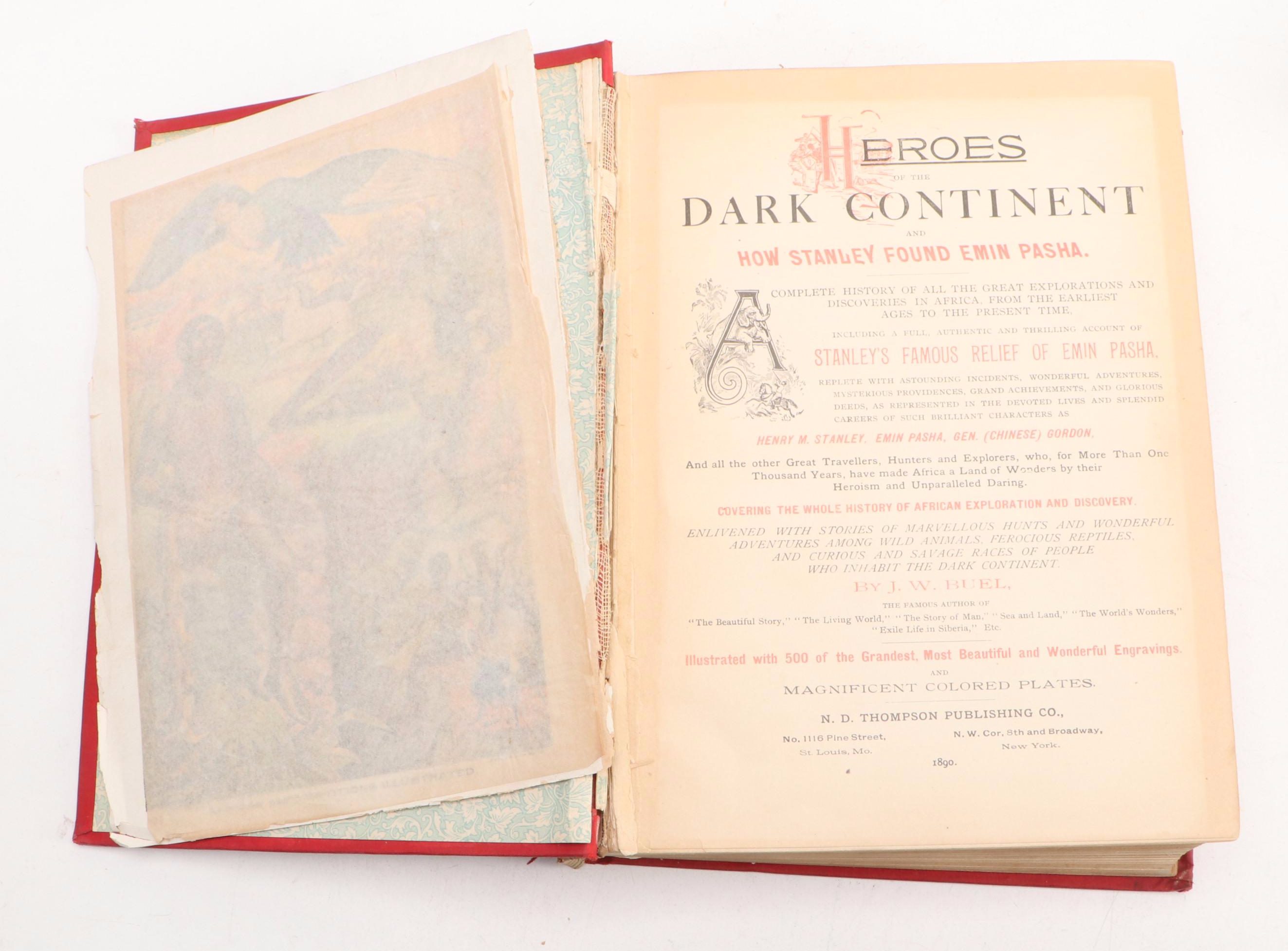 Illustrated "Heroes of the Dark Continent" by J. W. Buel and More