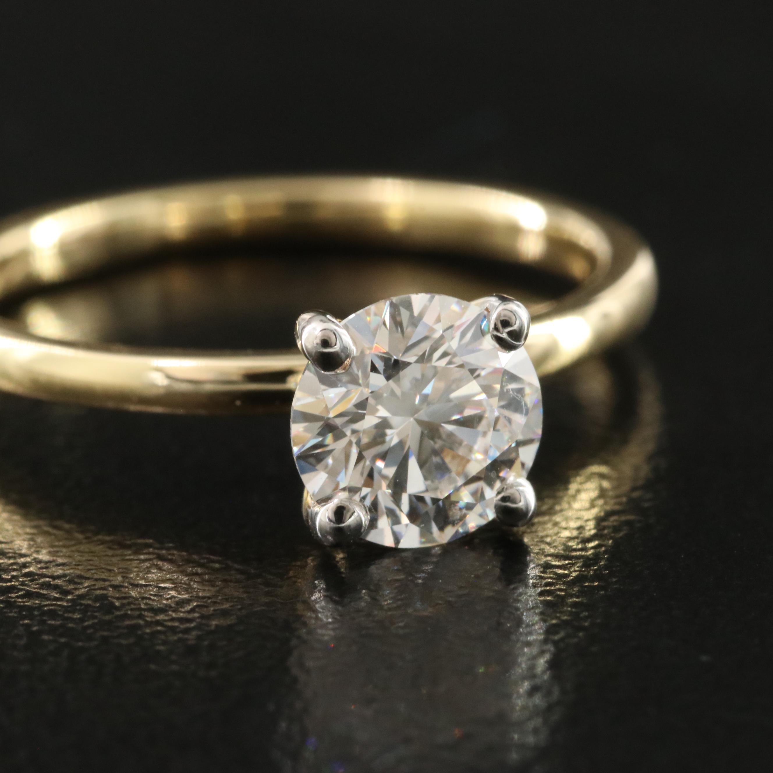 Loose 1.00 CT Lab Grown Diamond Solitaire Ring with IGI Report