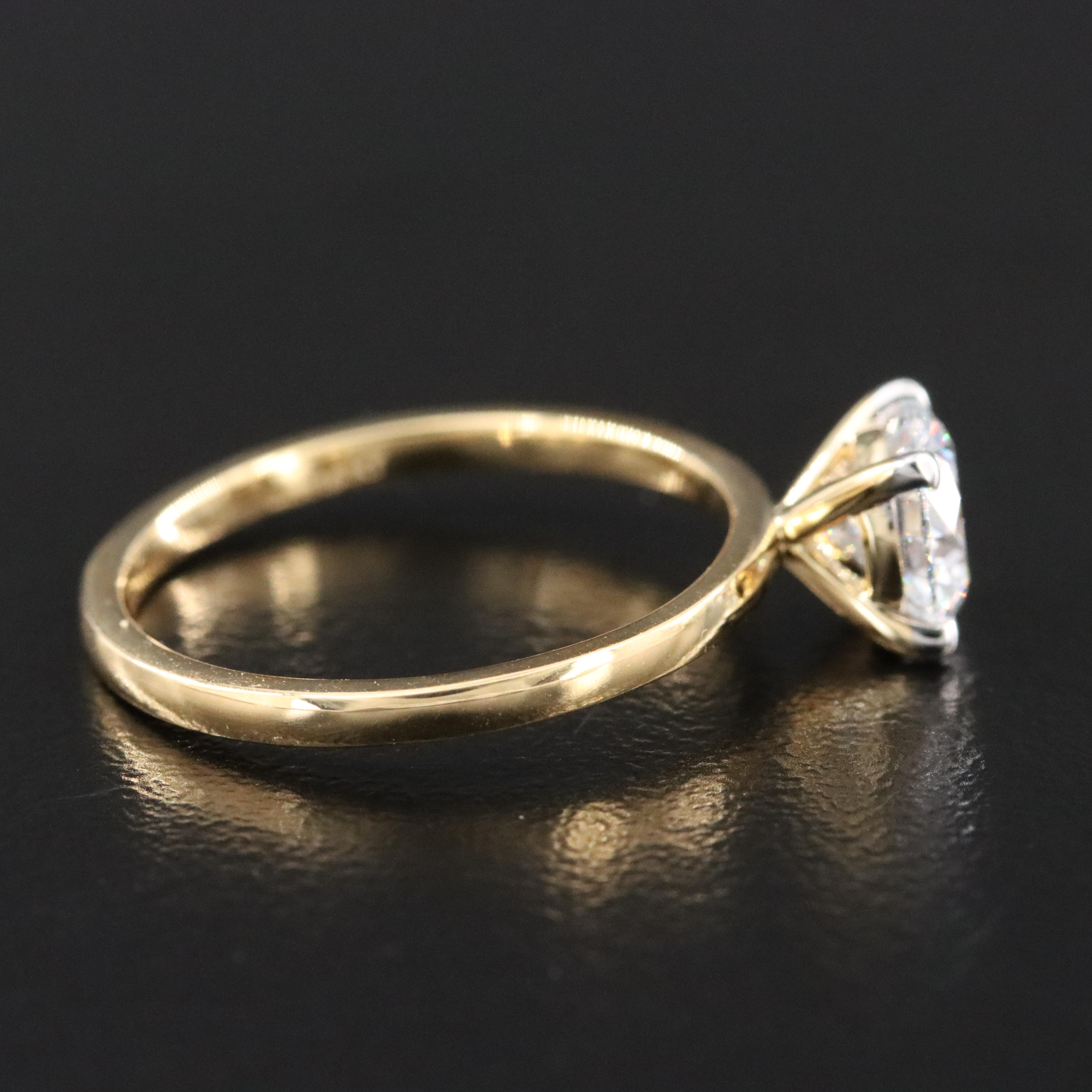 14K 1.00 CT Lab Grown Diamond Solitaire Ring with IGI Report