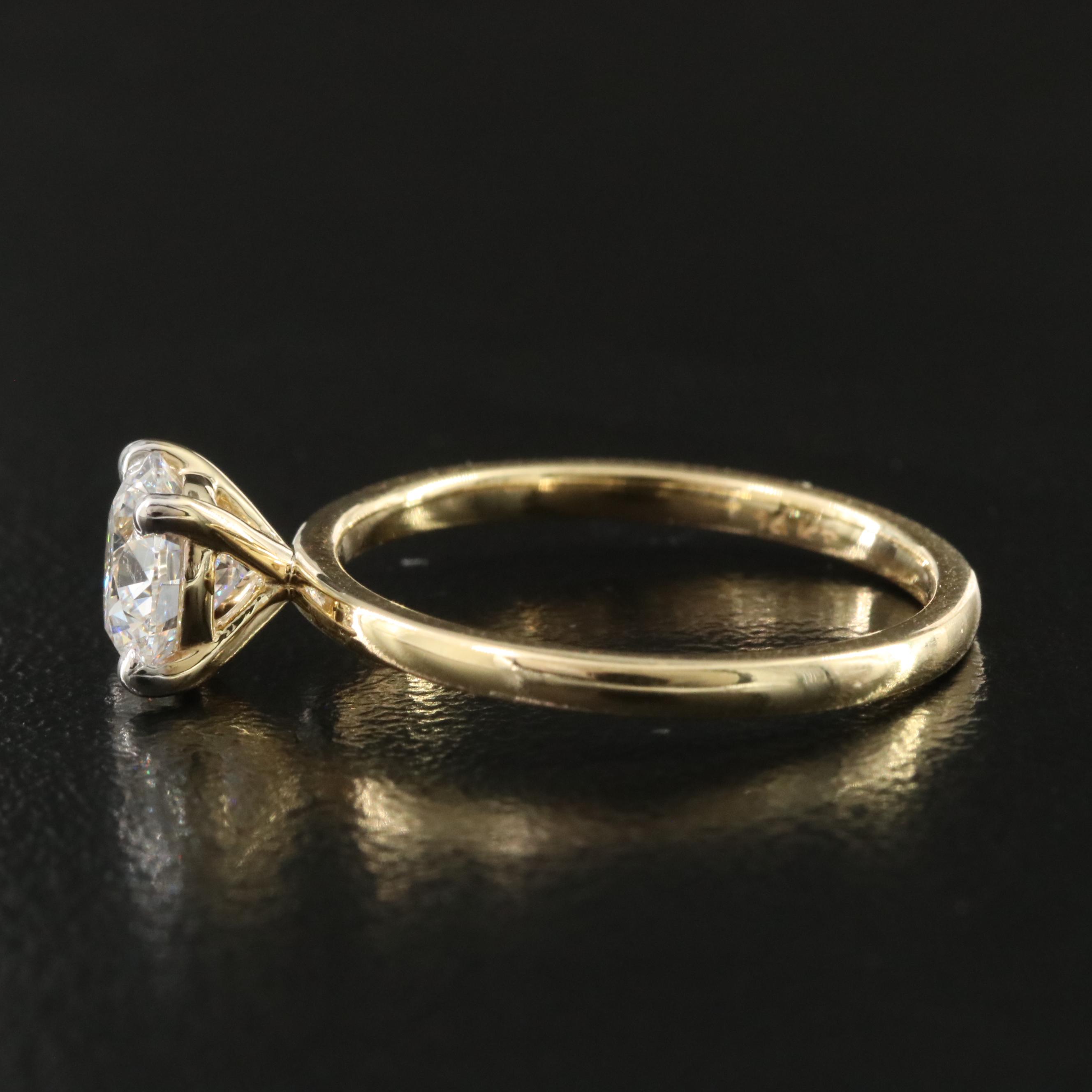 Loose 1.00 CT Lab Grown Diamond Solitaire Ring with IGI Report