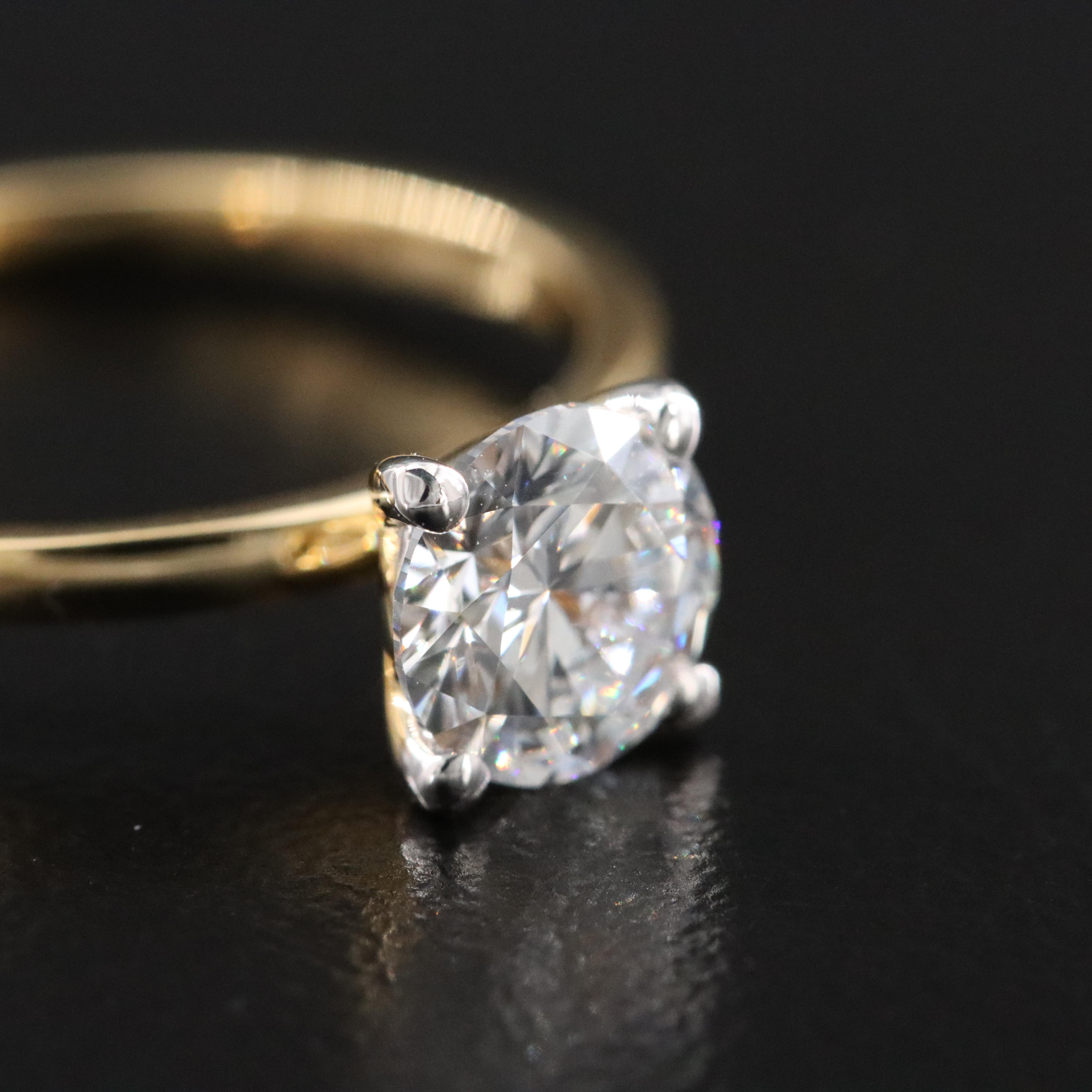 14K 1.00 CT Lab Grown Diamond Solitaire Ring with IGI Report