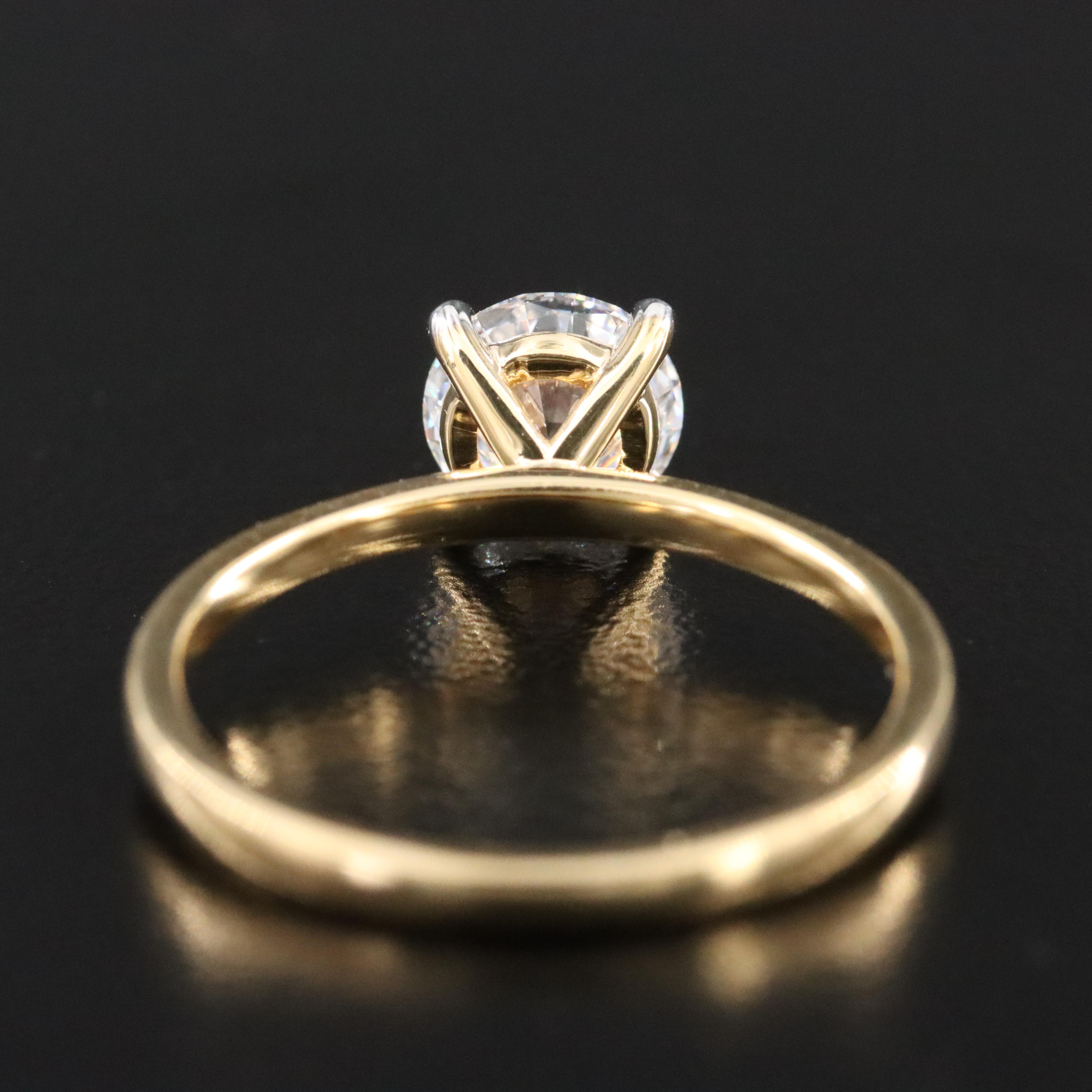 14K 1.00 CT Lab Grown Diamond Solitaire Ring with IGI Report