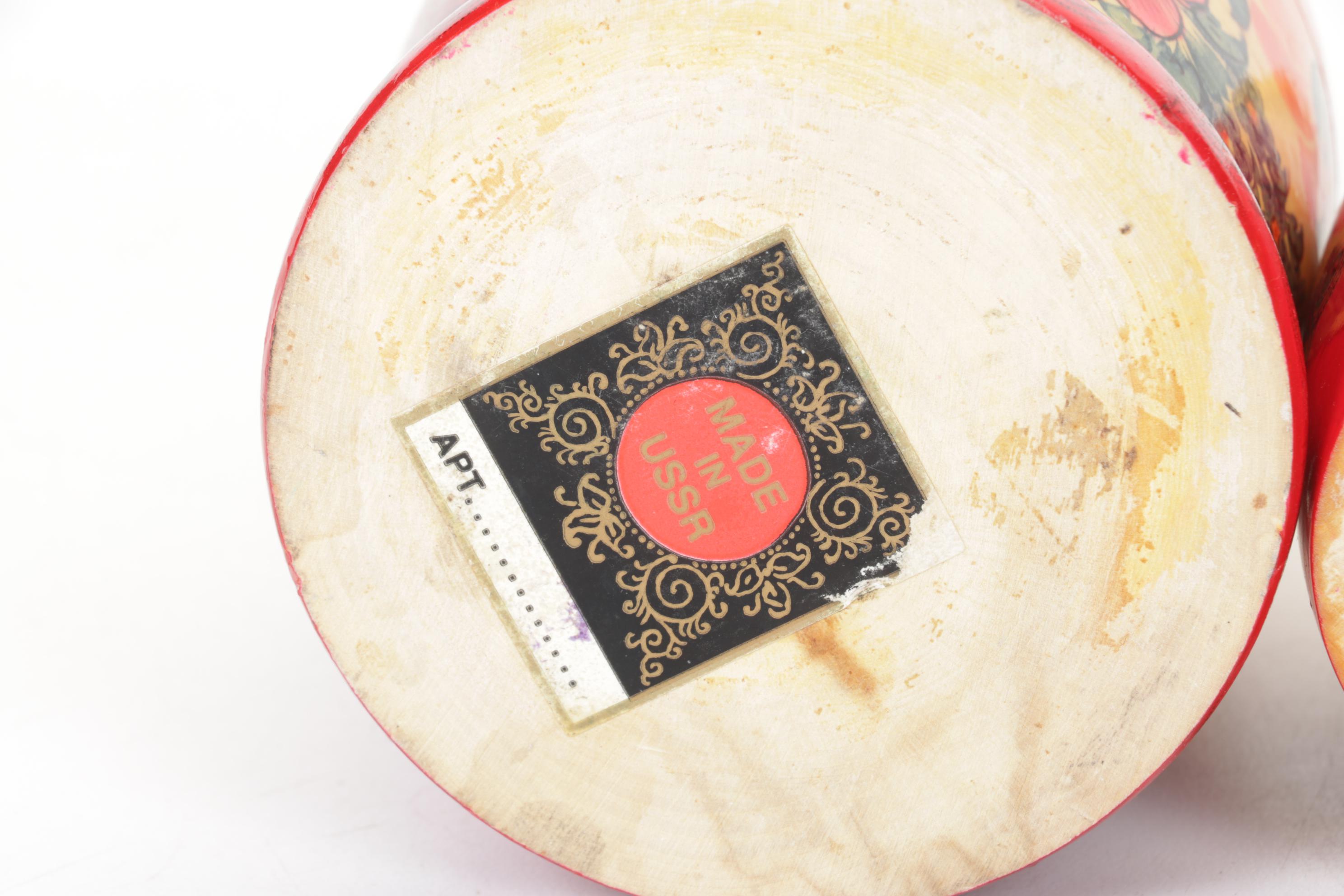 Soviet Handmade Matryoshka Nesting Doll, Mid to Late 20th Century