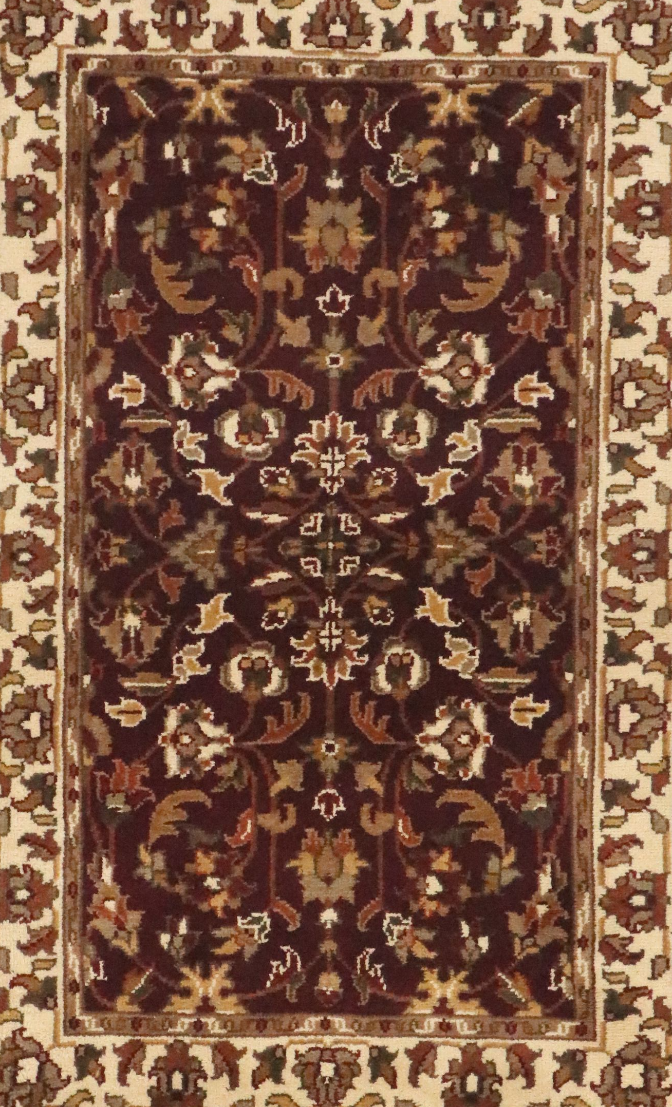 3'1 x 5'3 Hand-Knotted Indian Agra Area Rug