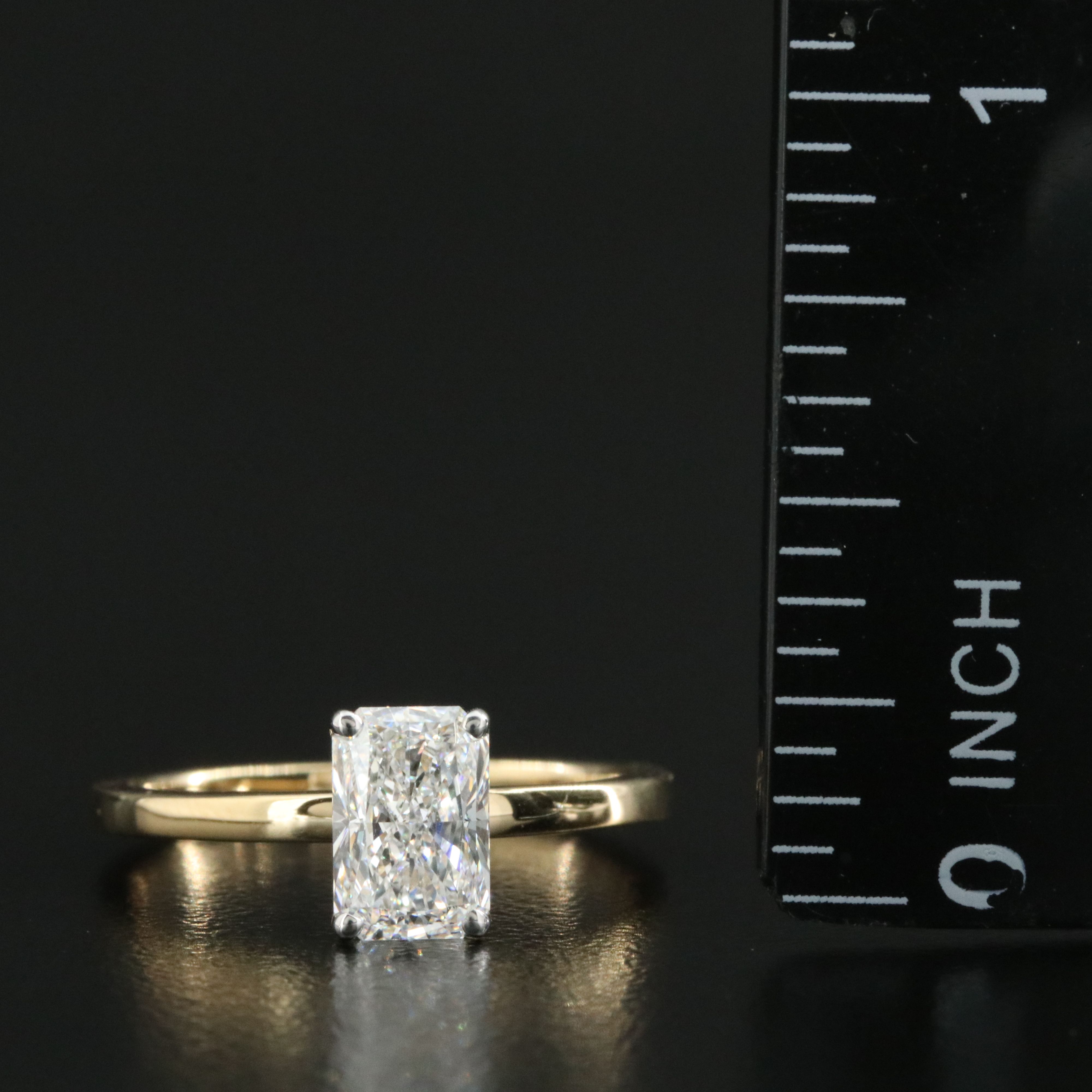 14K 1.13 CT Lab Grown Diamond Solitaire Ring with IGI Report