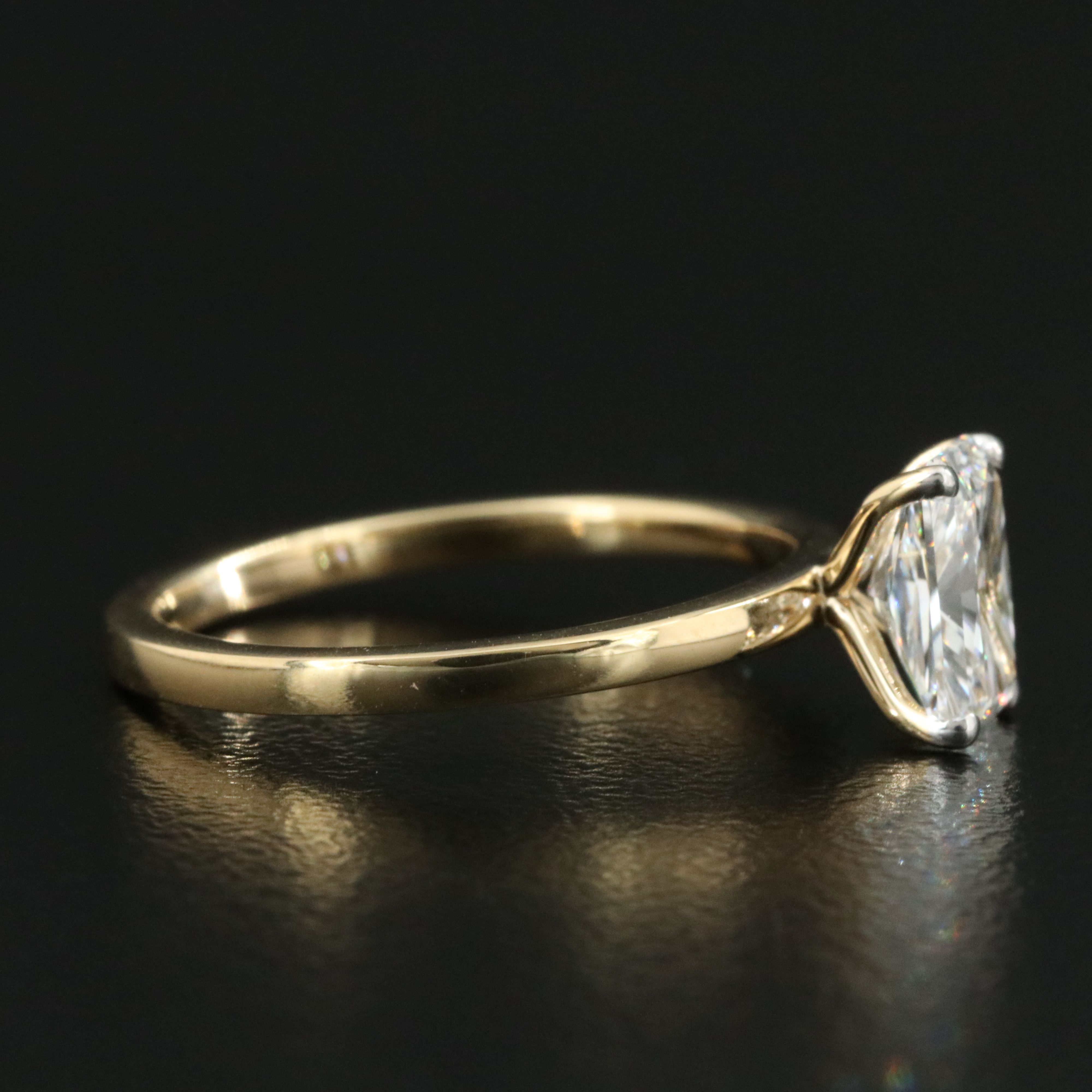 14K 1.13 CT Lab Grown Diamond Solitaire Ring with IGI Report