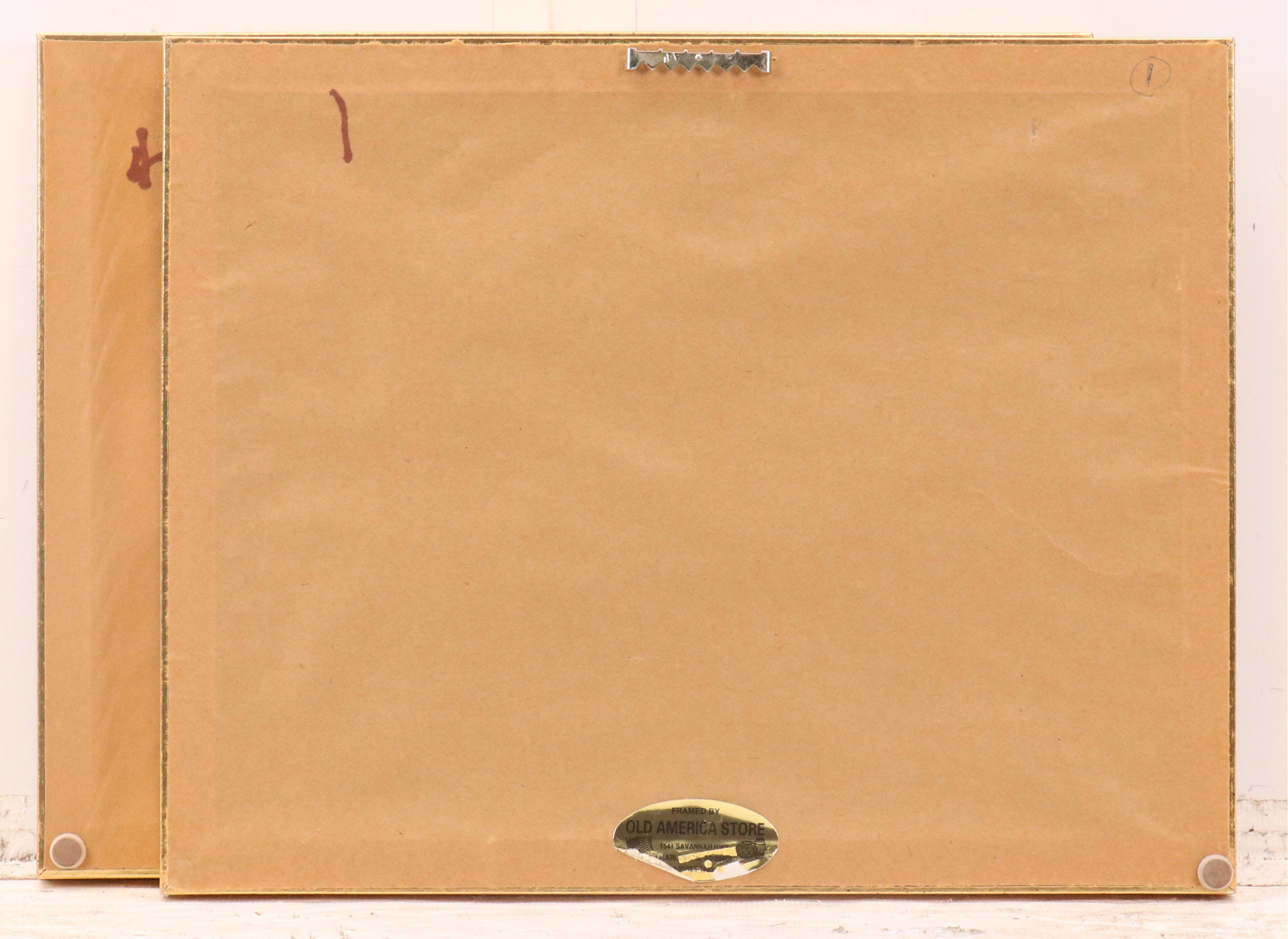 After Burnadette Voz Offset Lithographs of Village Landscapes