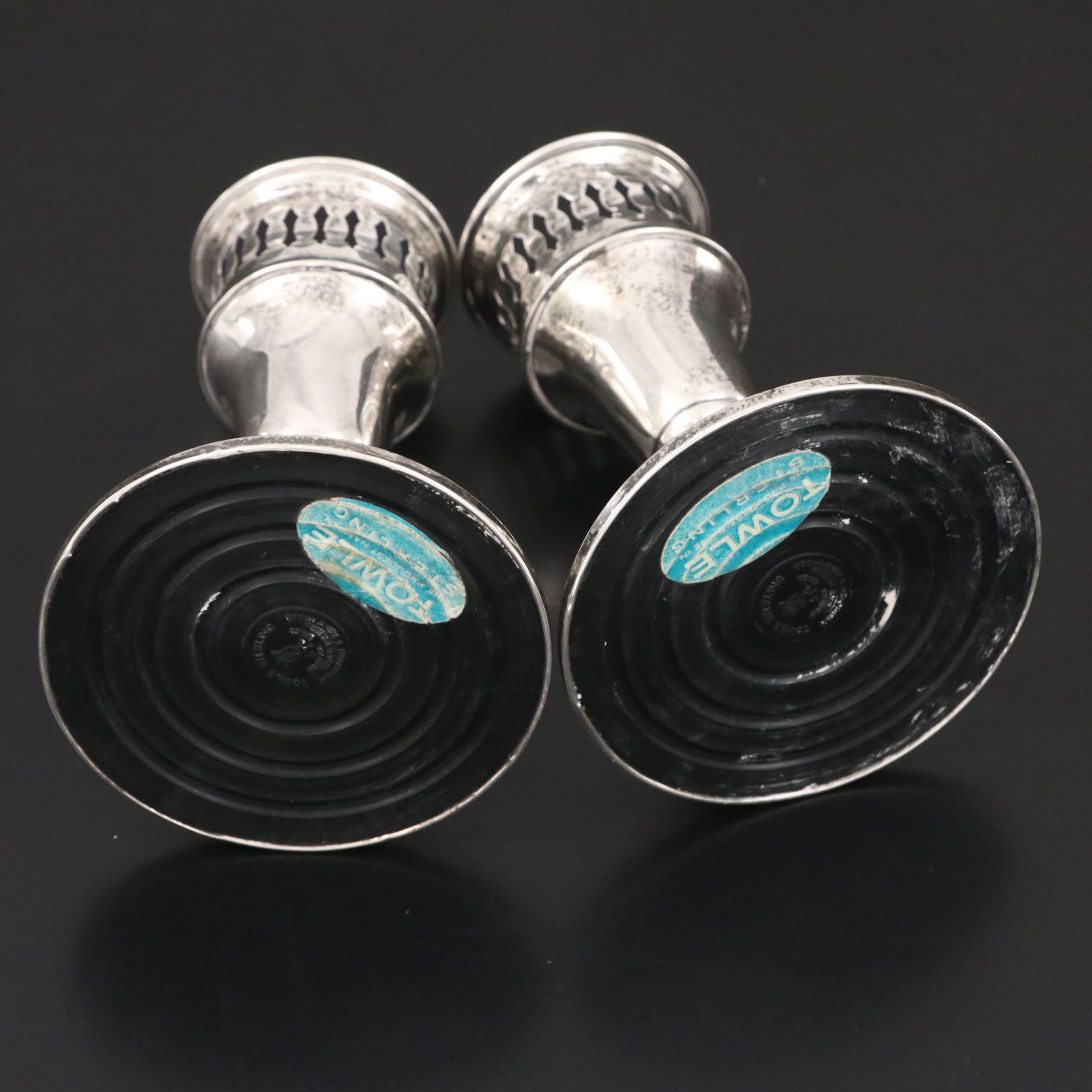 Towle Sterling Silver Reticulated Candle Holders