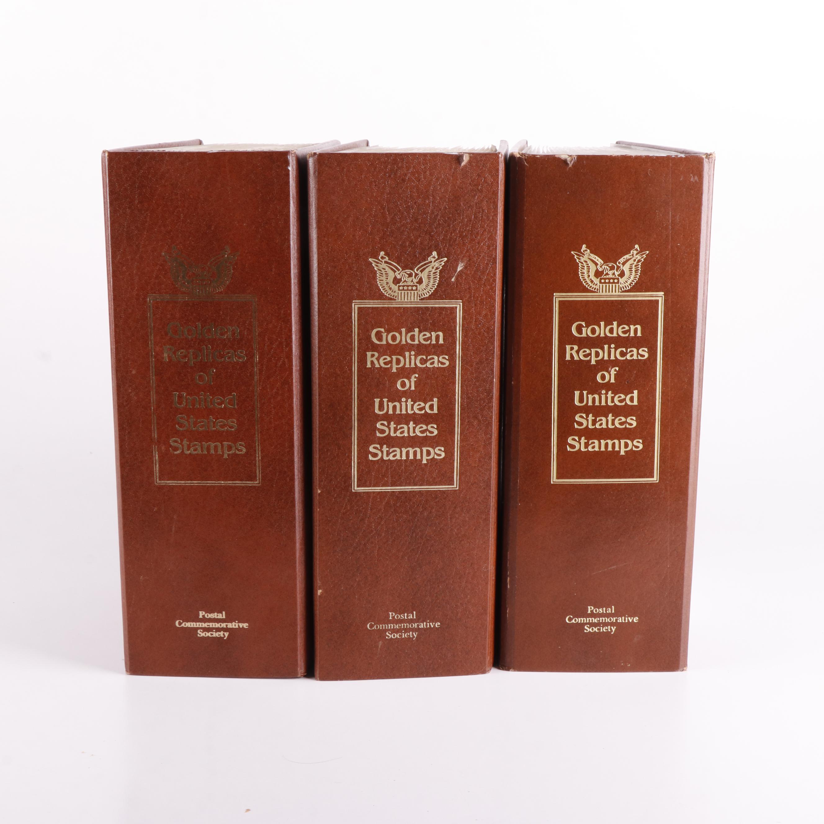 Three Volumes of "Golden Replicas of United States Stamps" and Postal Covers