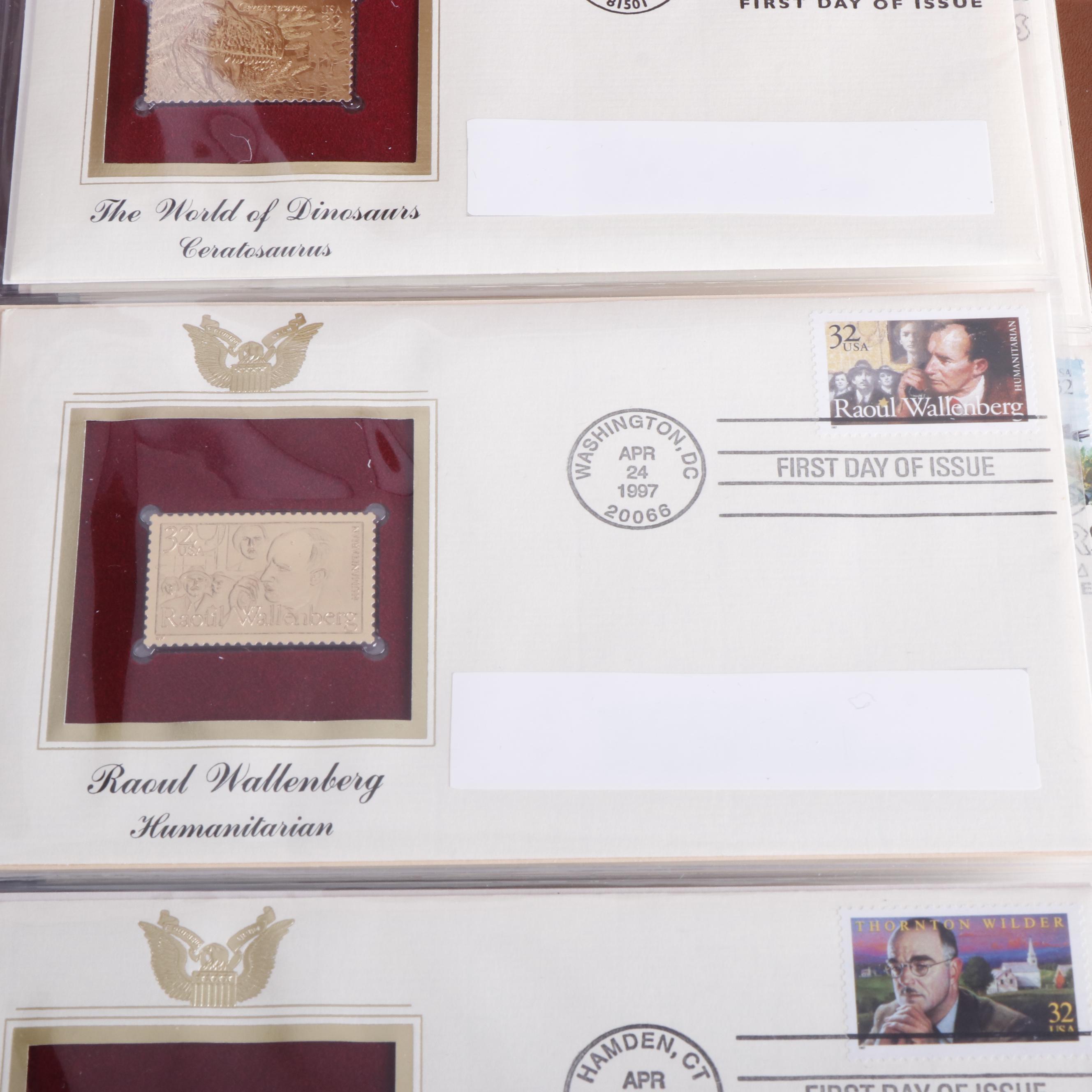 Three Volumes of "Golden Replicas of United States Stamps" and Postal Covers