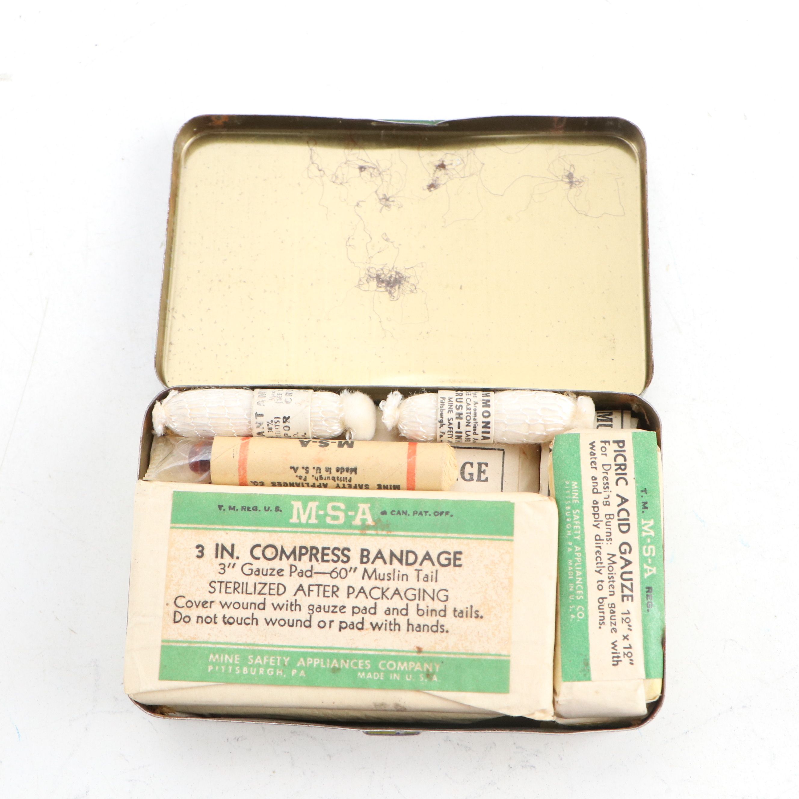 Gillette Adjustable Razor, MSA First Aid Packet with Fishing Lures and More