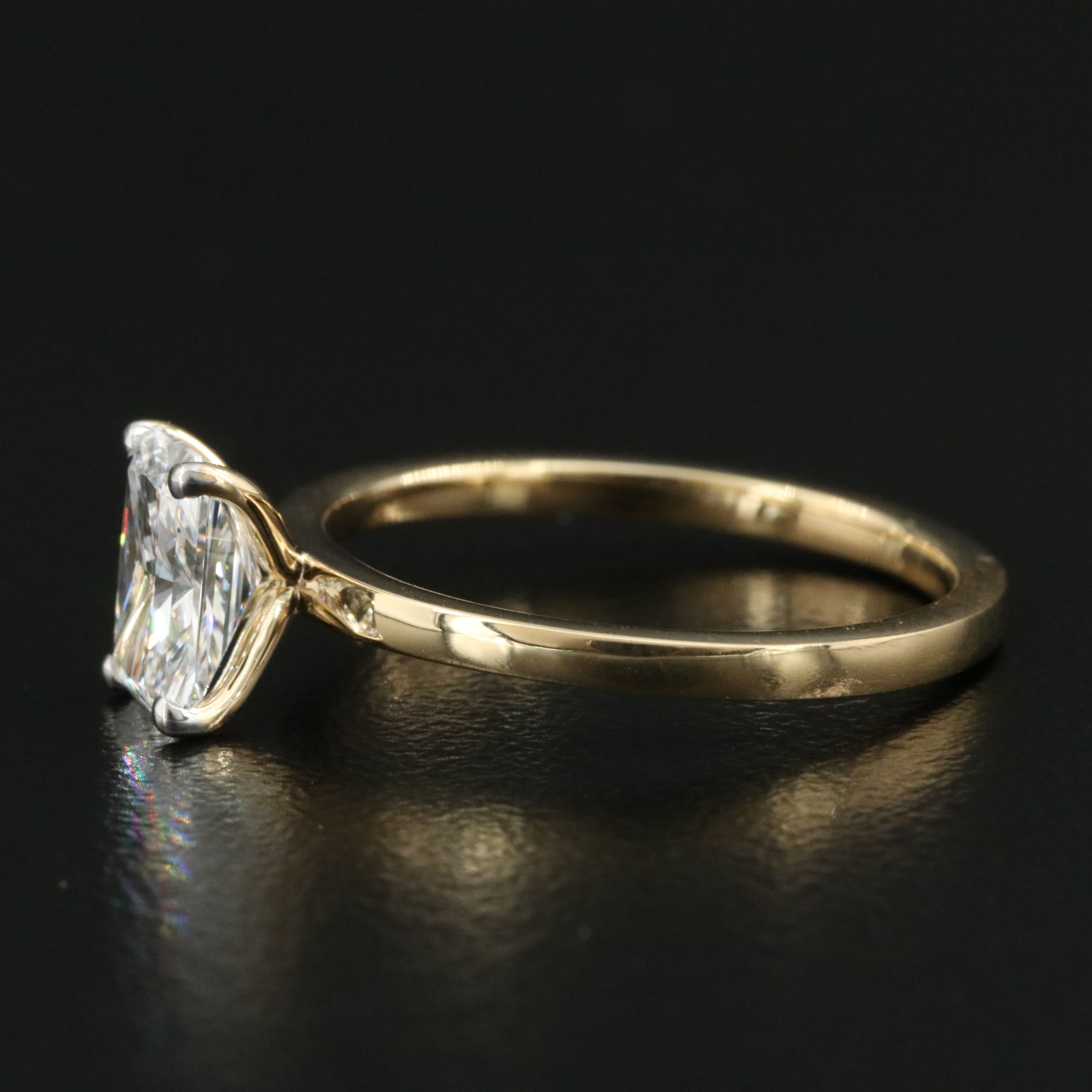 14K 1.08 CT Lab Grown Diamond Solitaire Ring with IGI Report