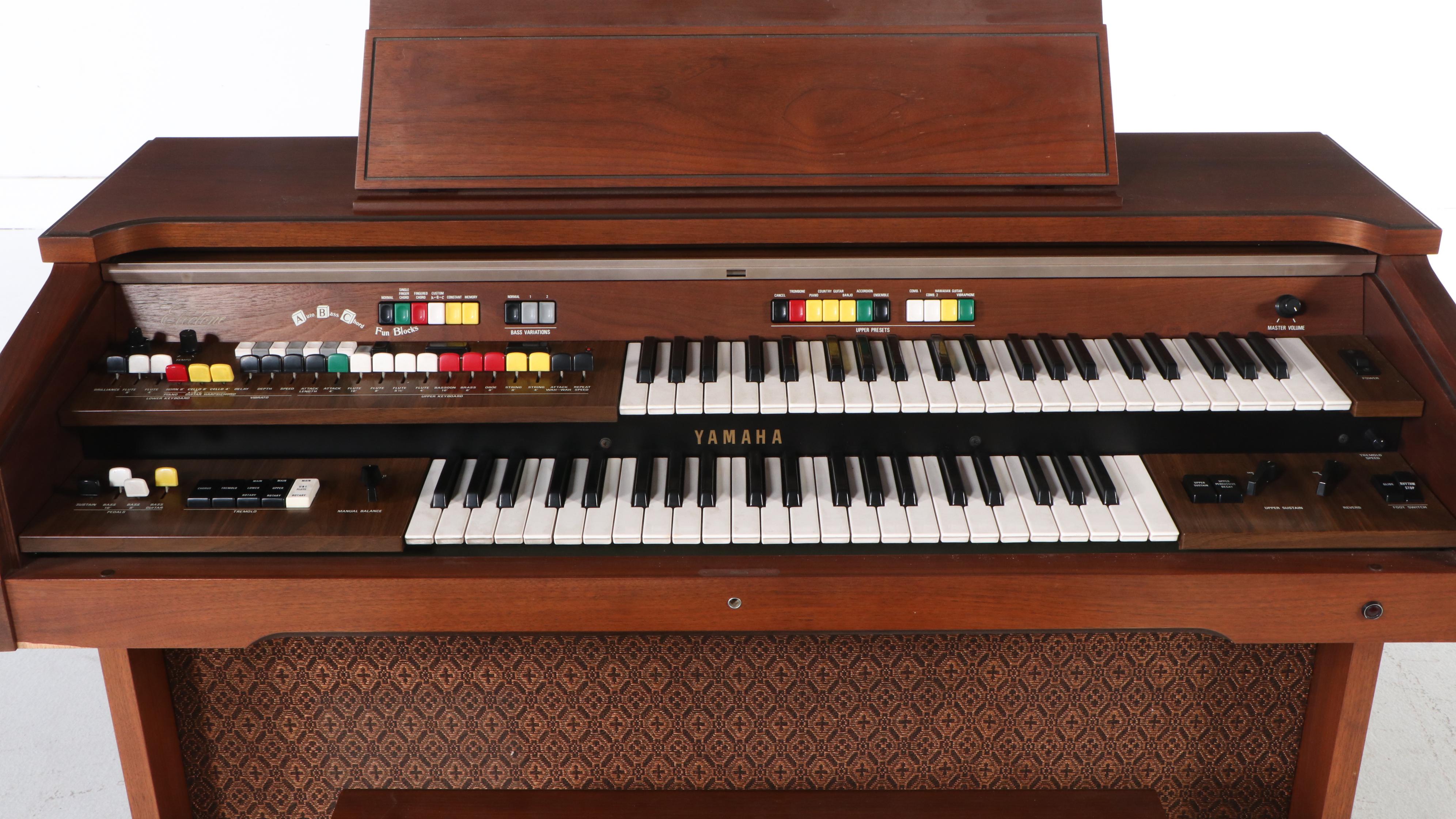 Yamaha Electone Walnut Veneered Electronic Organ