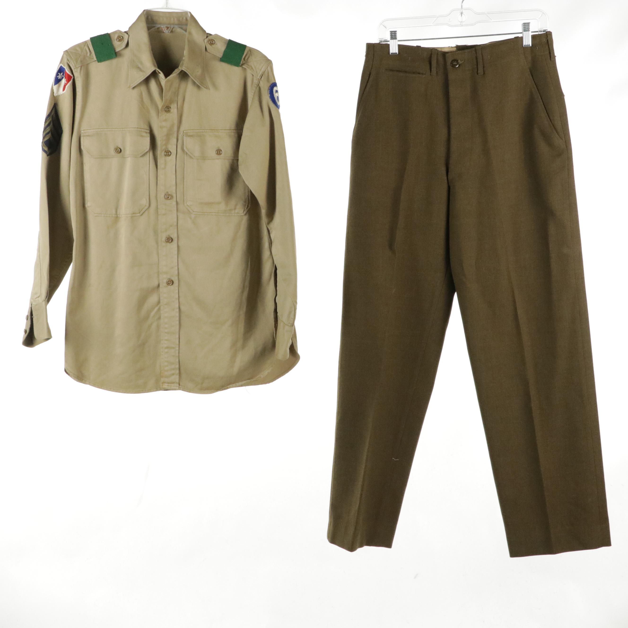 WWII/Post WWII Era US Army Winter Service Uniforms and Fatigues