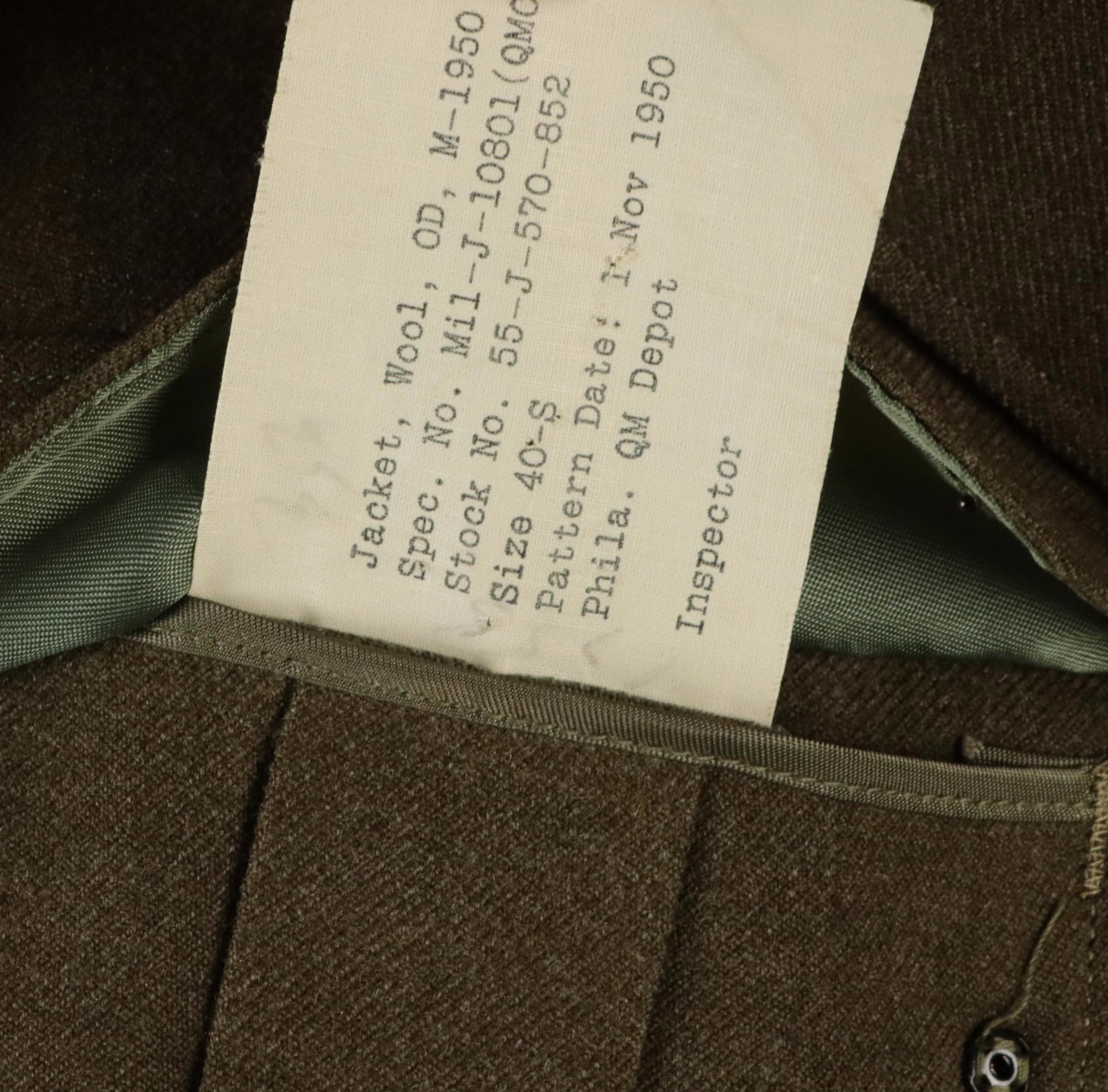 WWII/Post WWII Era US Army Winter Service Uniforms and Fatigues