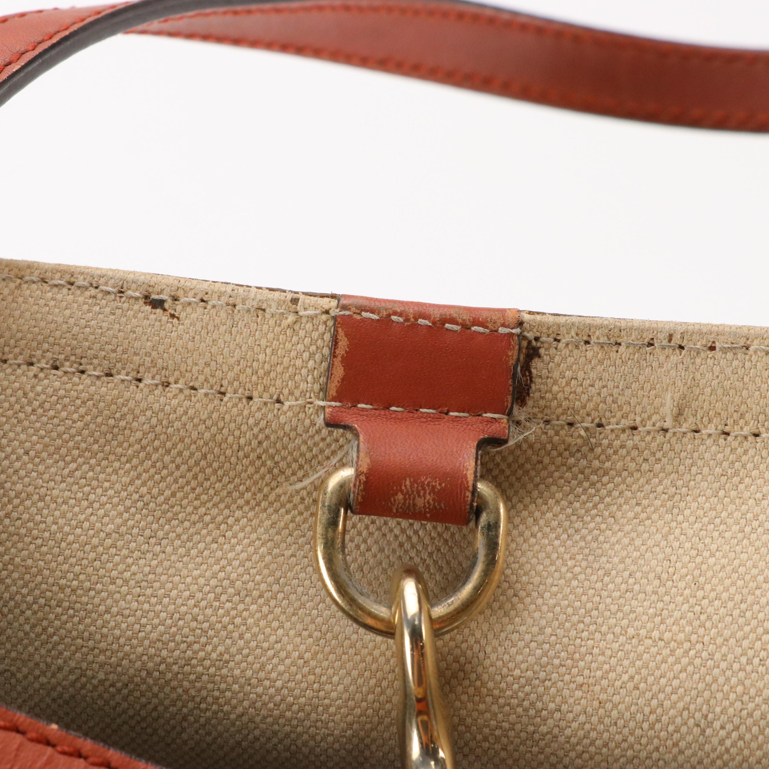 Gucci Signature Craft Tote and Zip Pouch in GG Canvas and Blush Mauve Leather