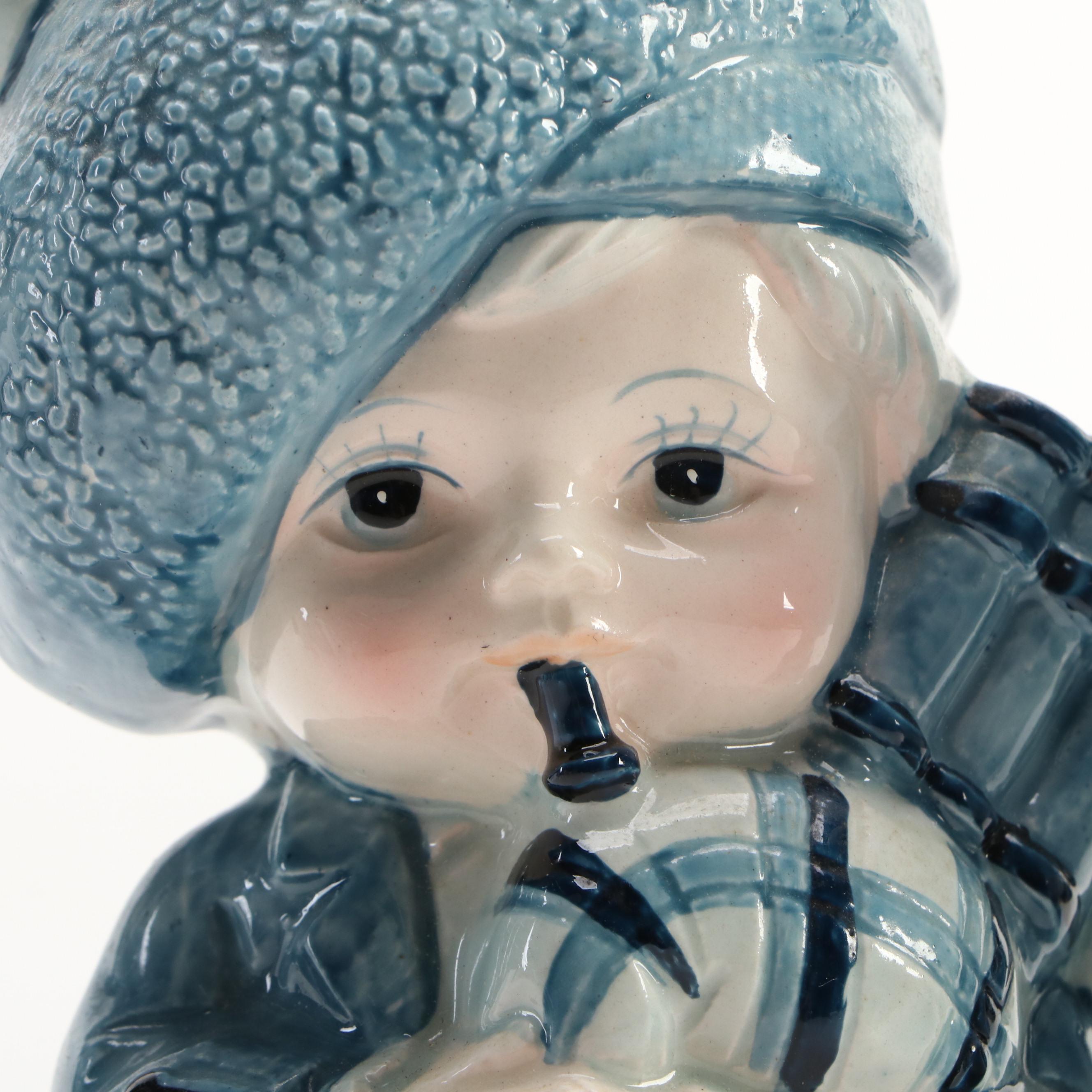 Japanese Ceramic Highland Children Figurines