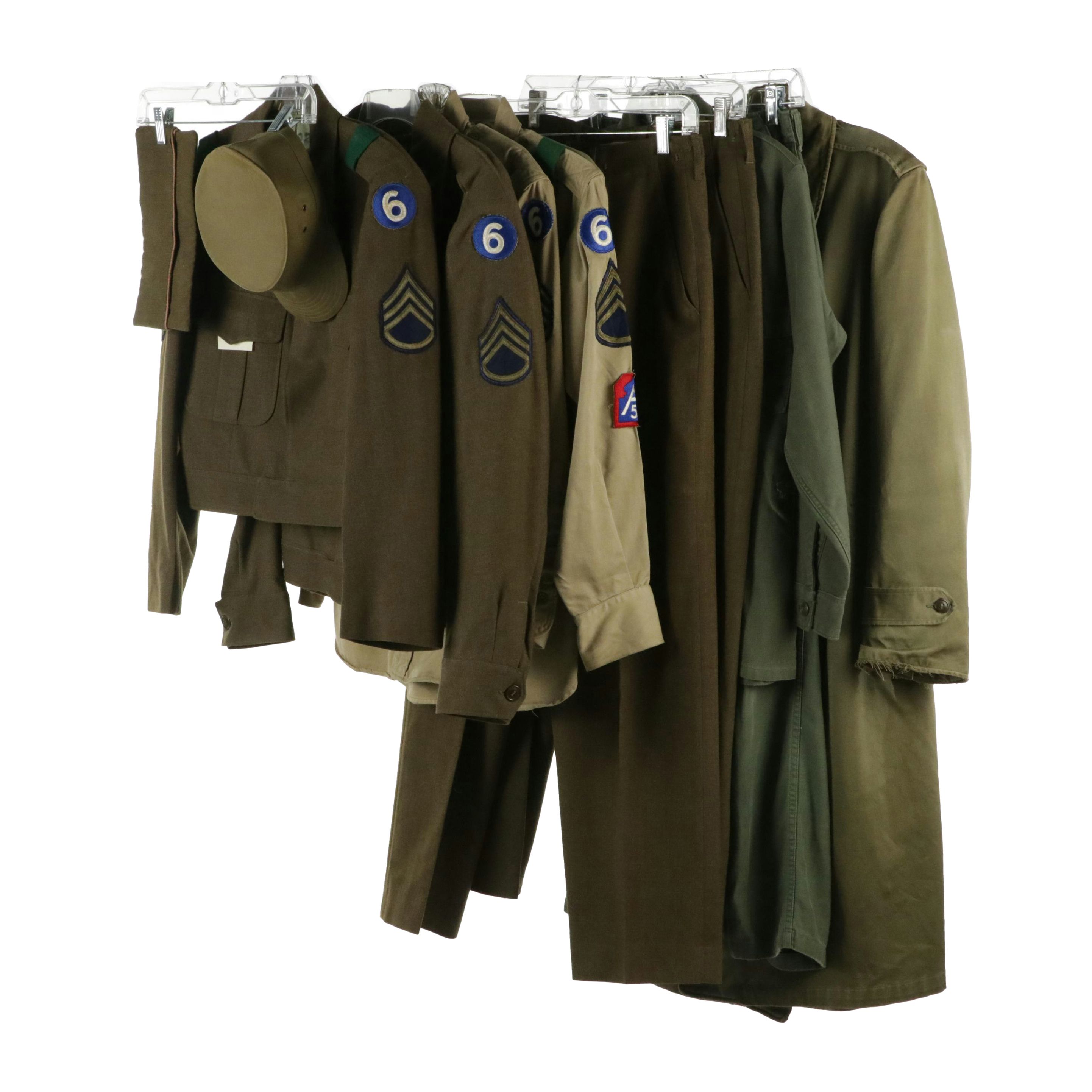 WWII/Post WWII Era US Army Winter Service Uniforms and Fatigues