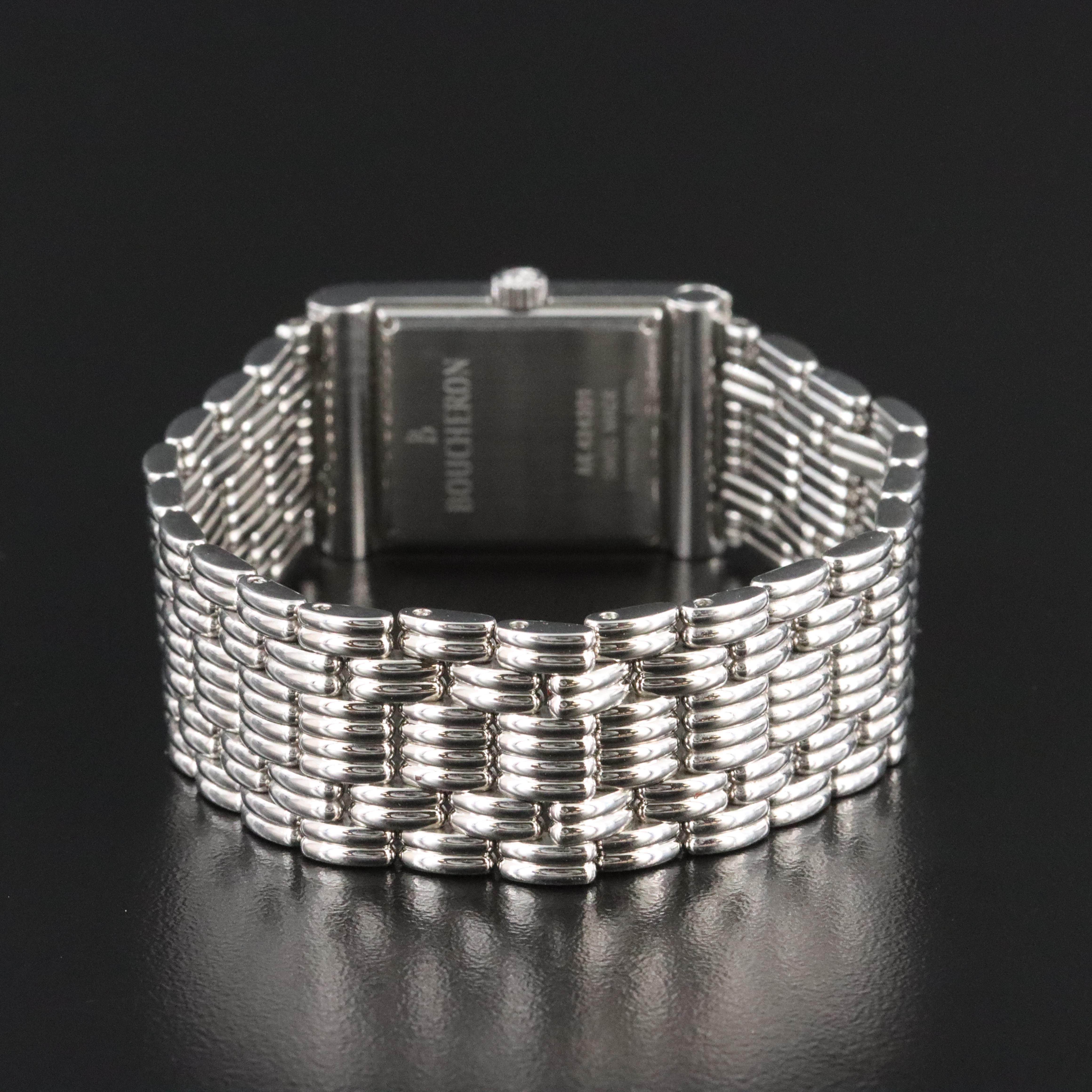Boucheron Reflex Diamond Set 21x32mm Steel Quartz Watch AK424301
