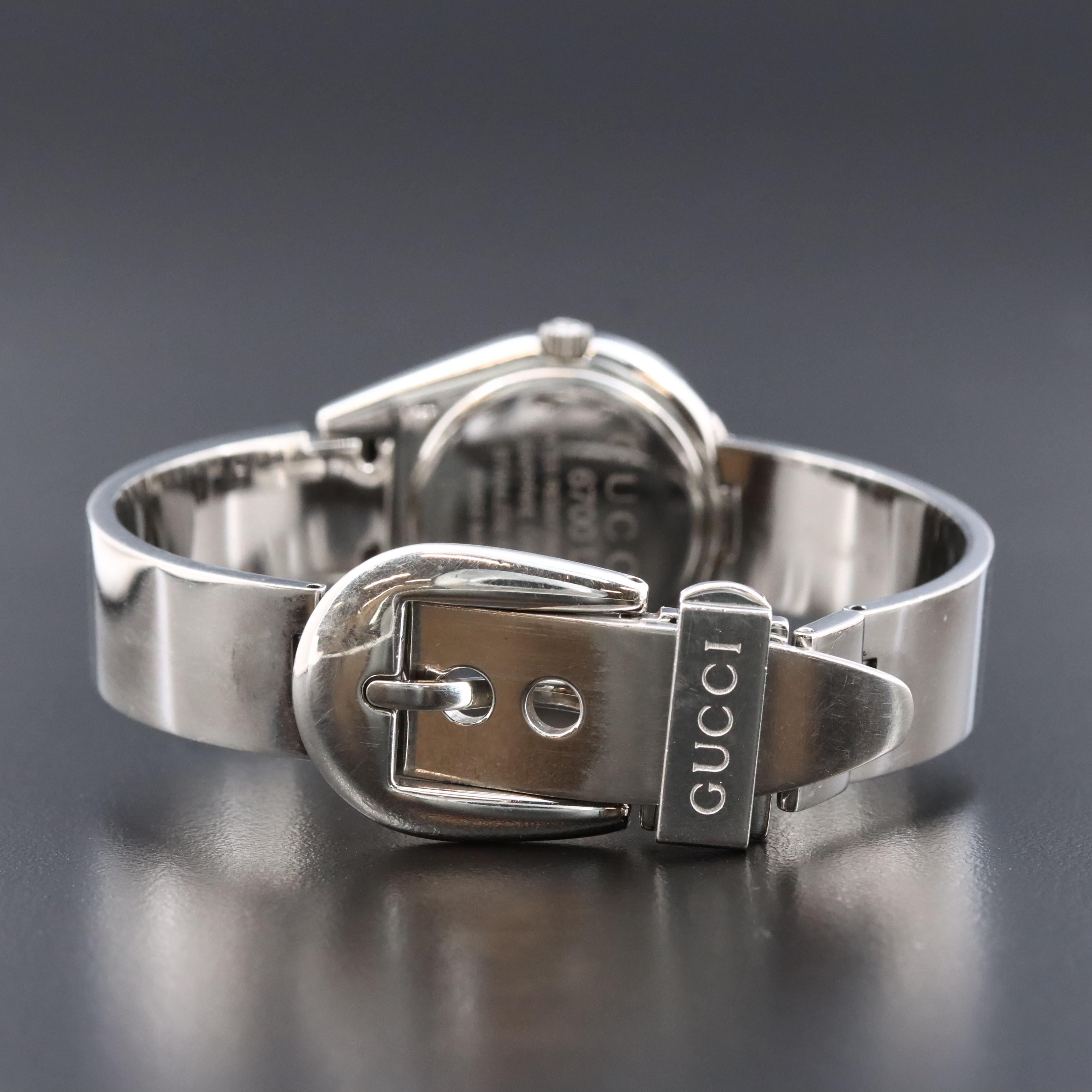 Gucci 6700L Black Dial 26mm Steel Quartz Watch