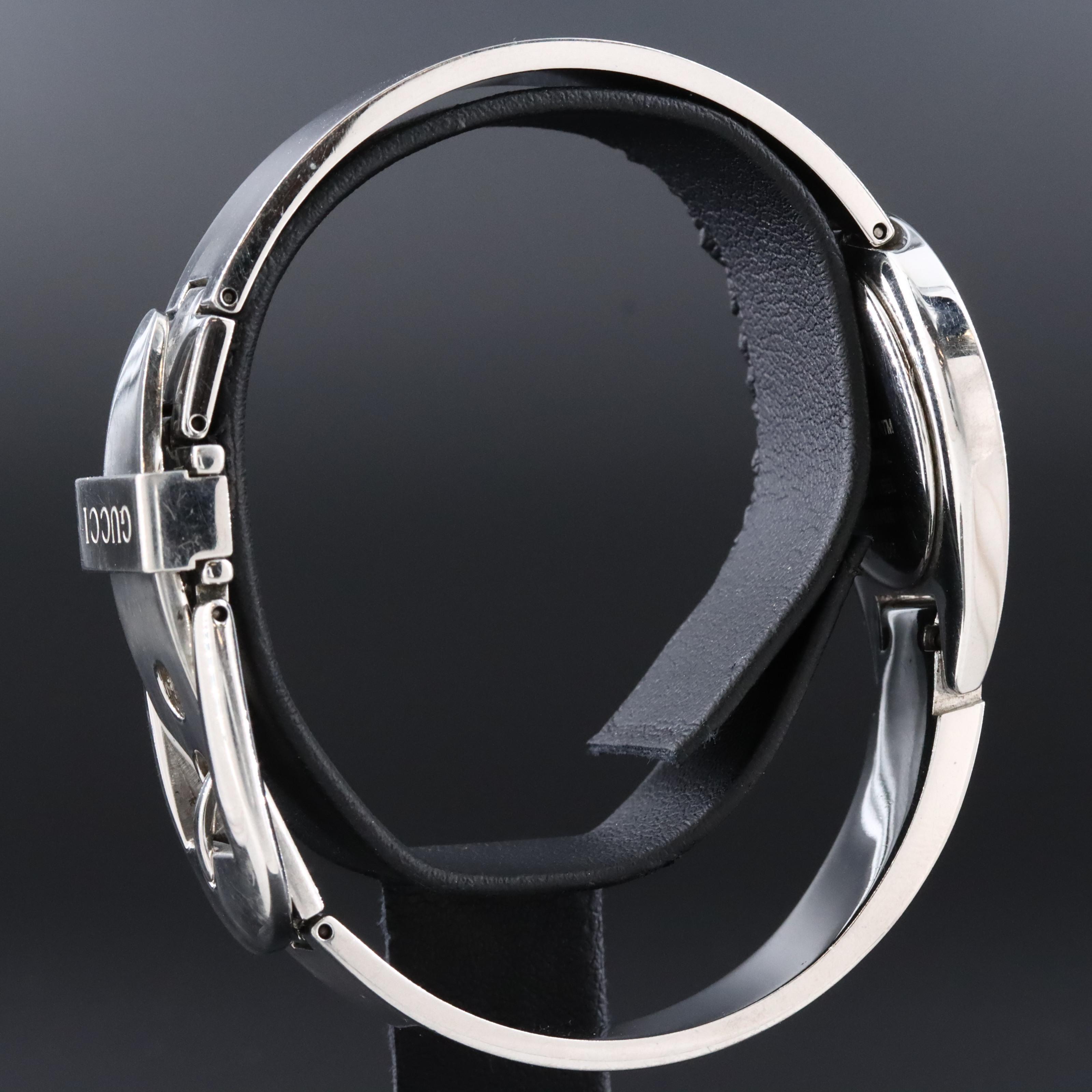 Gucci 6700L Black Dial 26mm Steel Quartz Watch