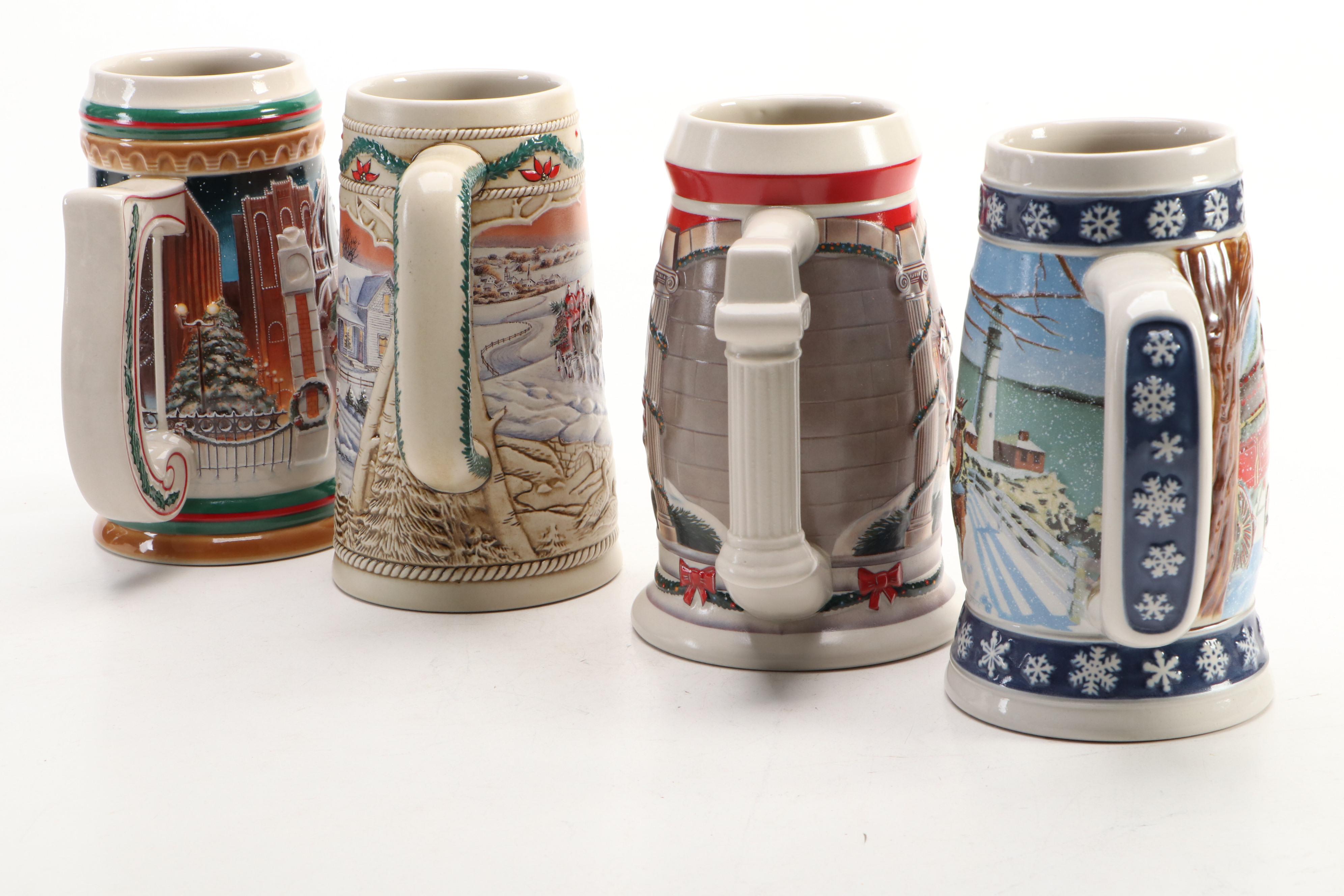 Budweiser Annual Christmas Steins, Late 20th/Early 21st Century