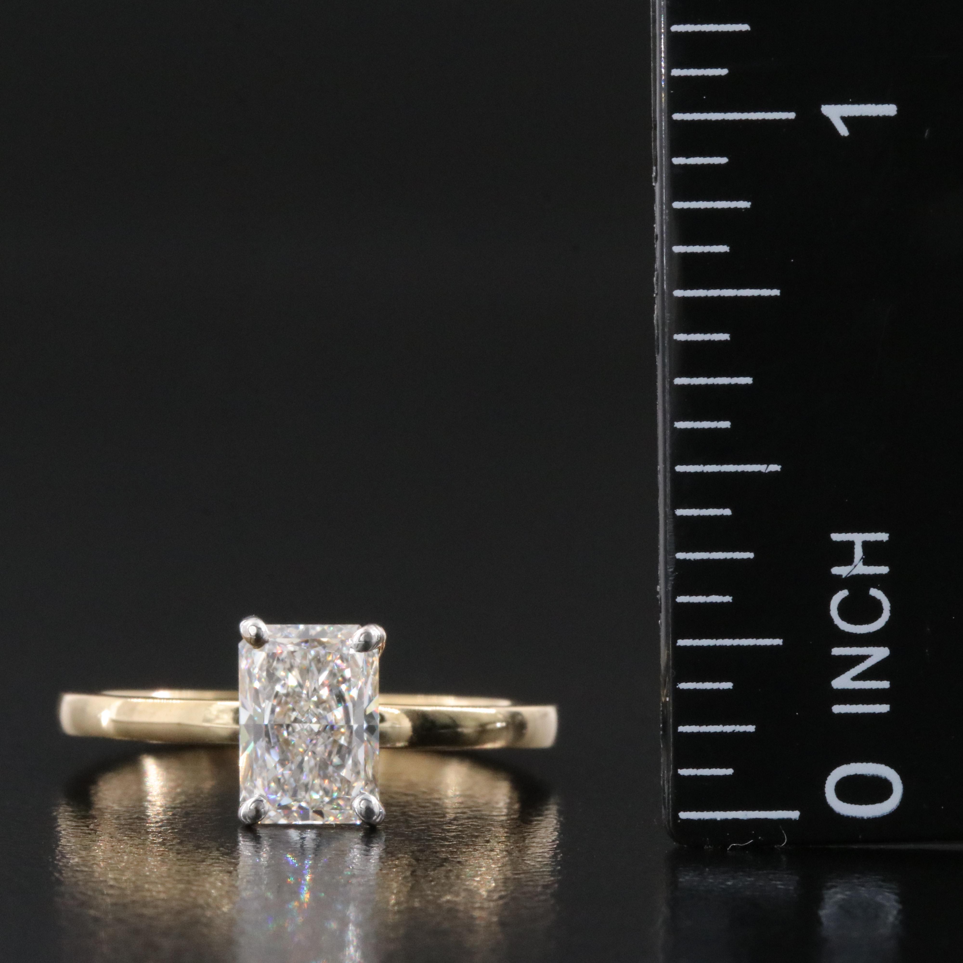 14K 1.11 CT Lab Grown Diamond Solitaire Ring with IGI Report