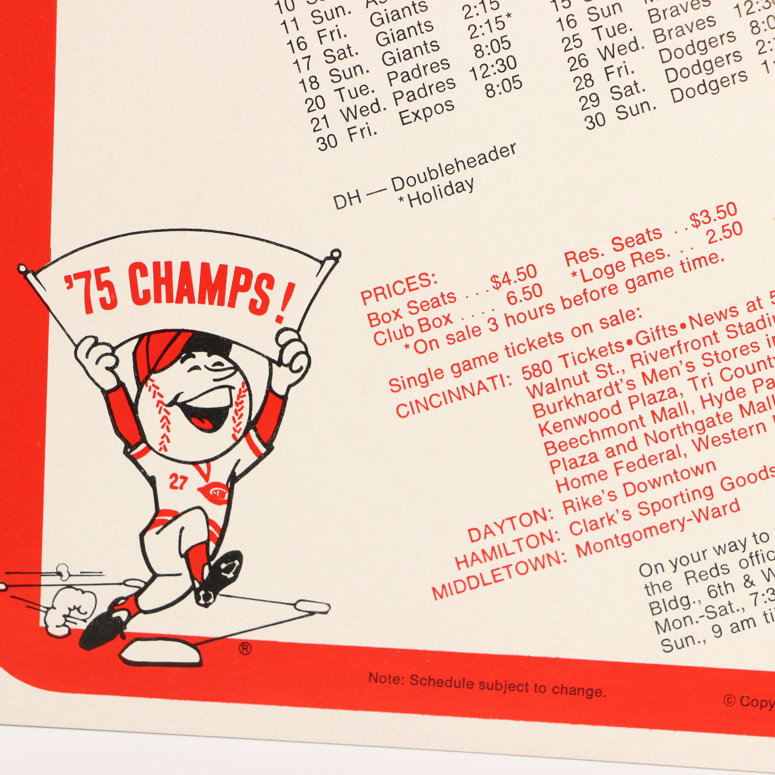 Big Red Machine Era Cincinnati Reds Photos and Other Items