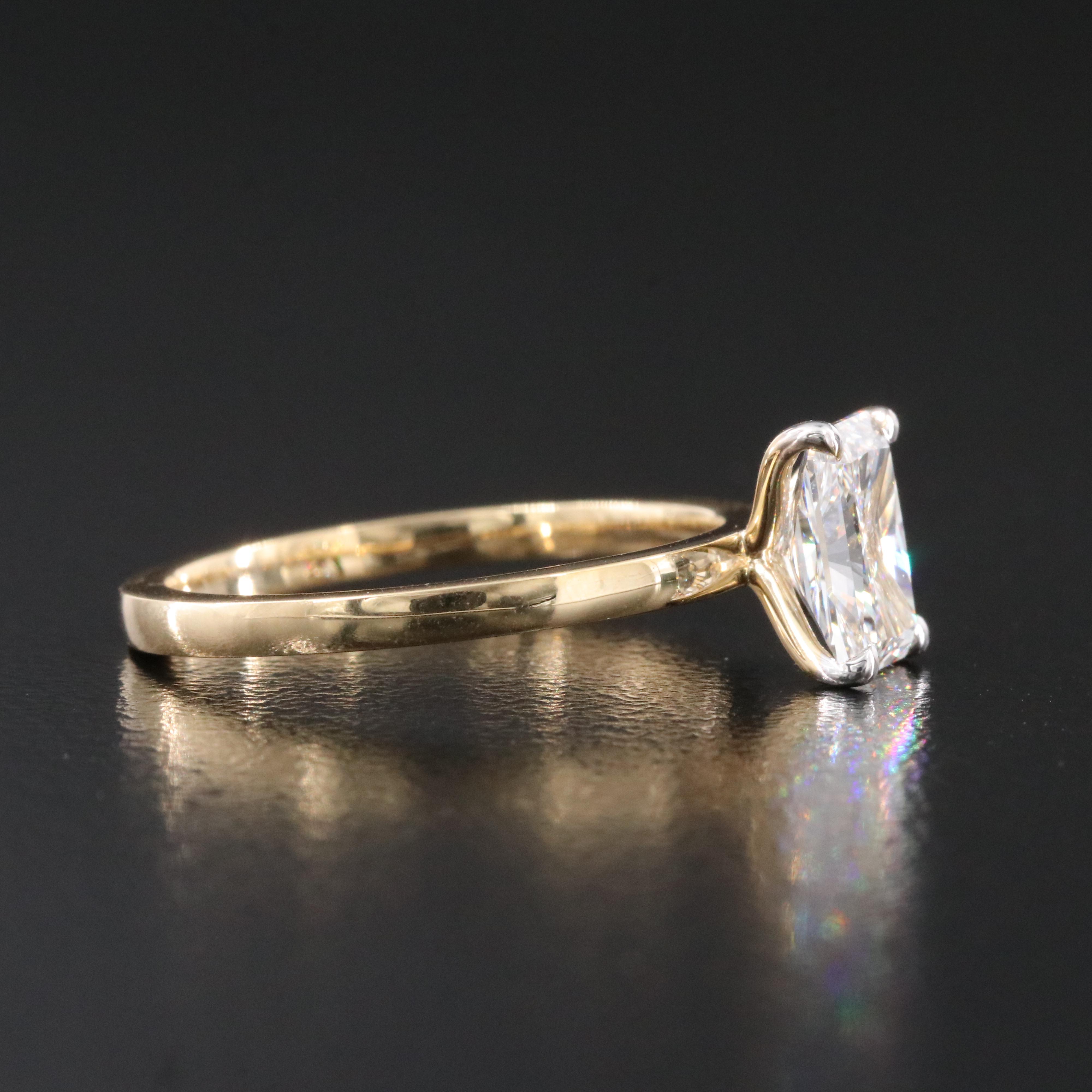 14K 1.11 CT Lab Grown Diamond Solitaire Ring with IGI Report