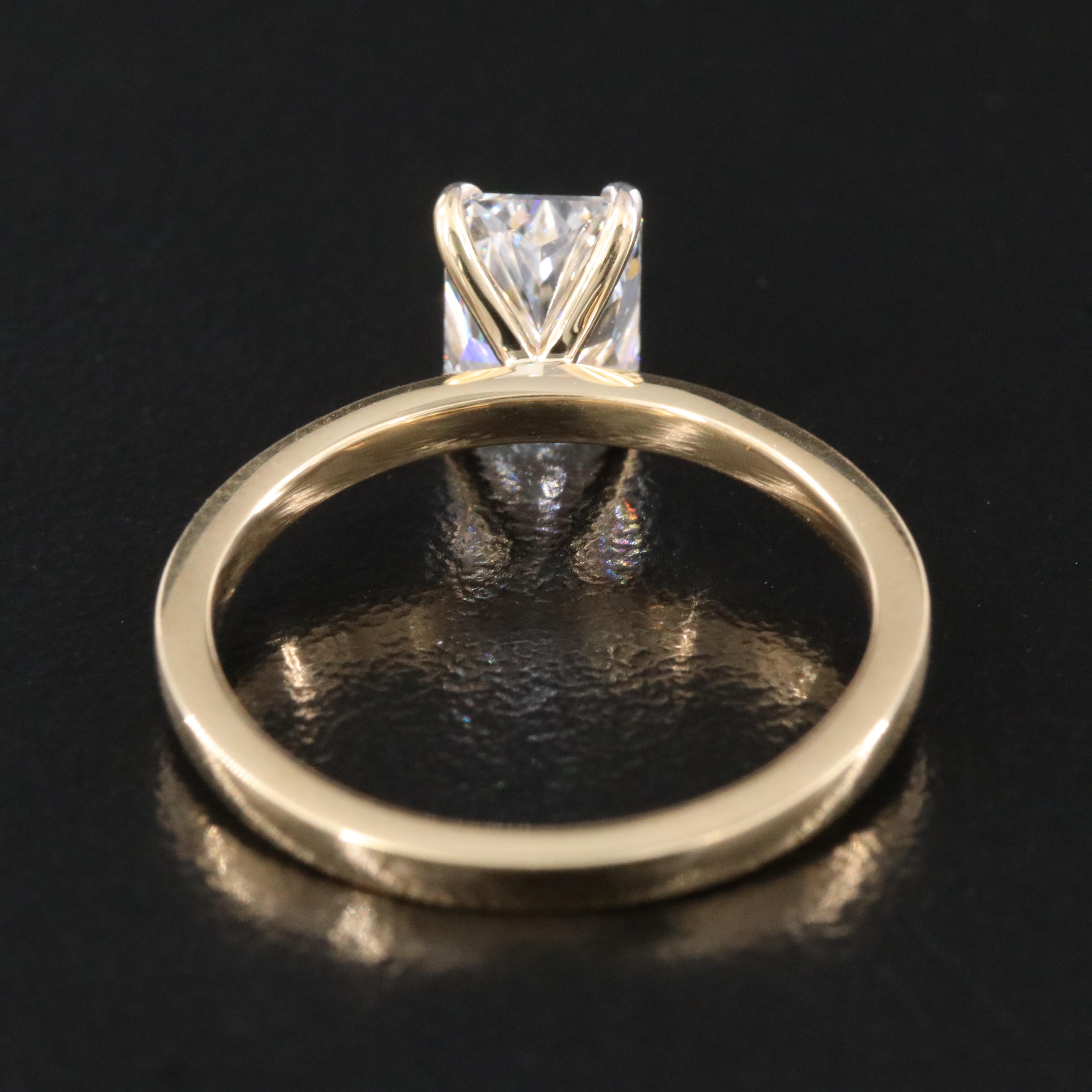 14K 1.11 CT Lab Grown Diamond Solitaire Ring with IGI Report