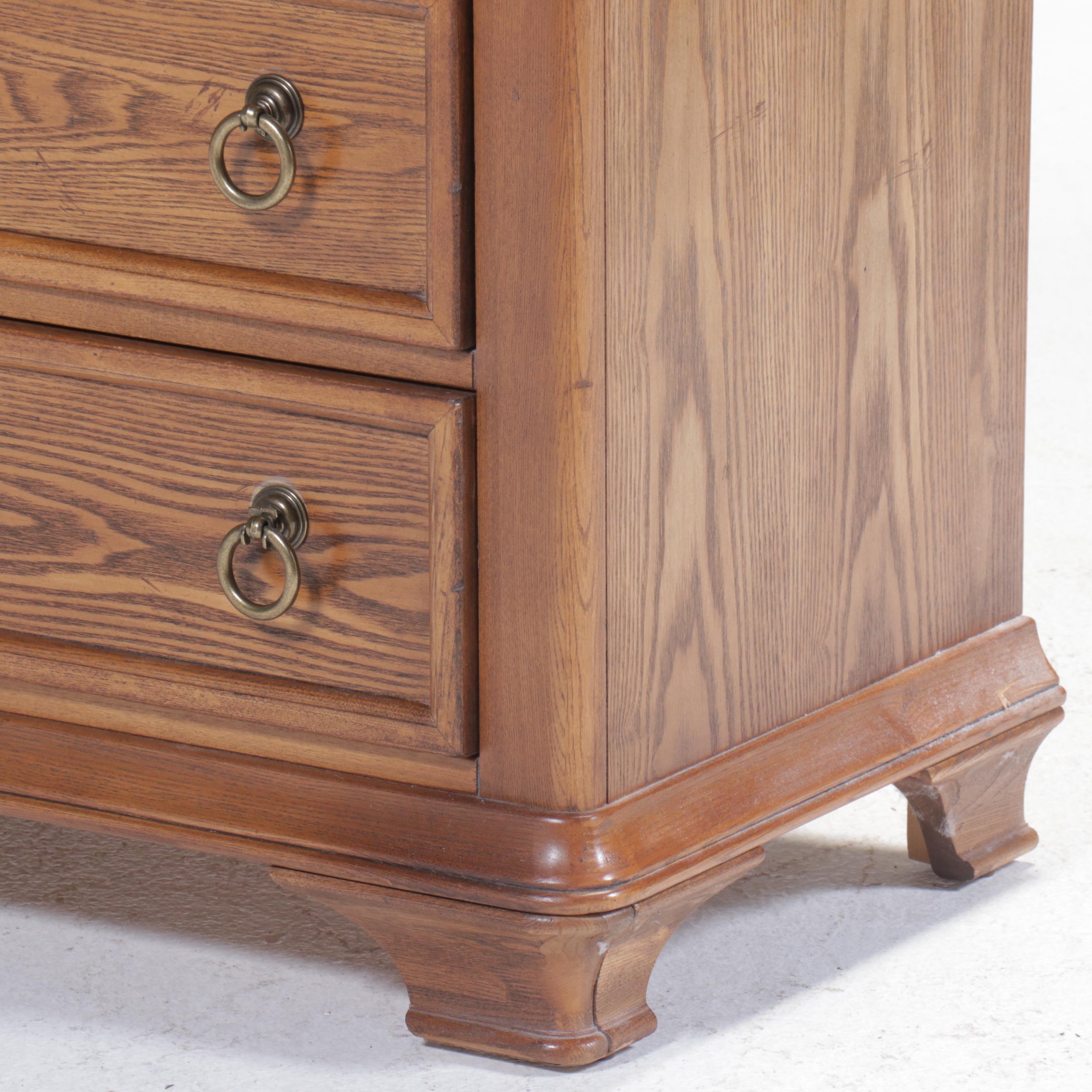 Georgian Style Oak Dresser with Mirror