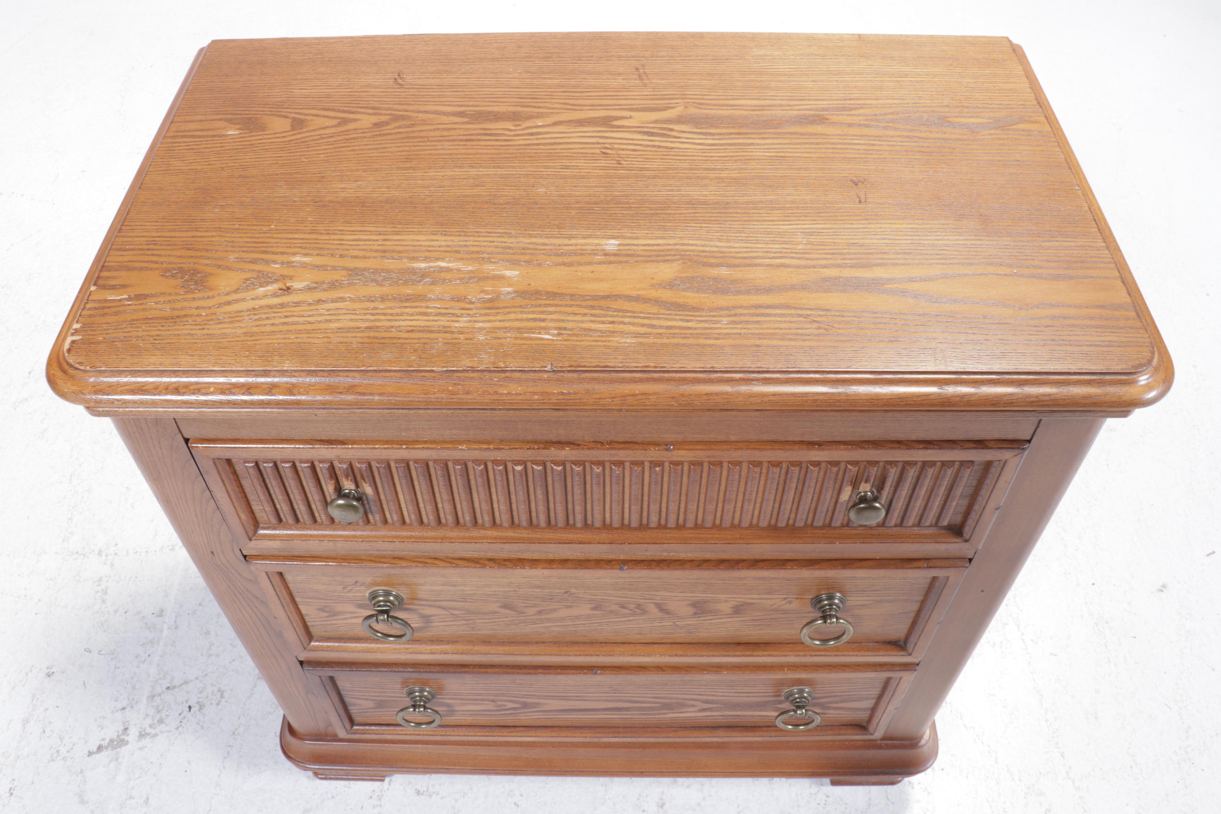 Georgian Style Oak Dresser with Mirror