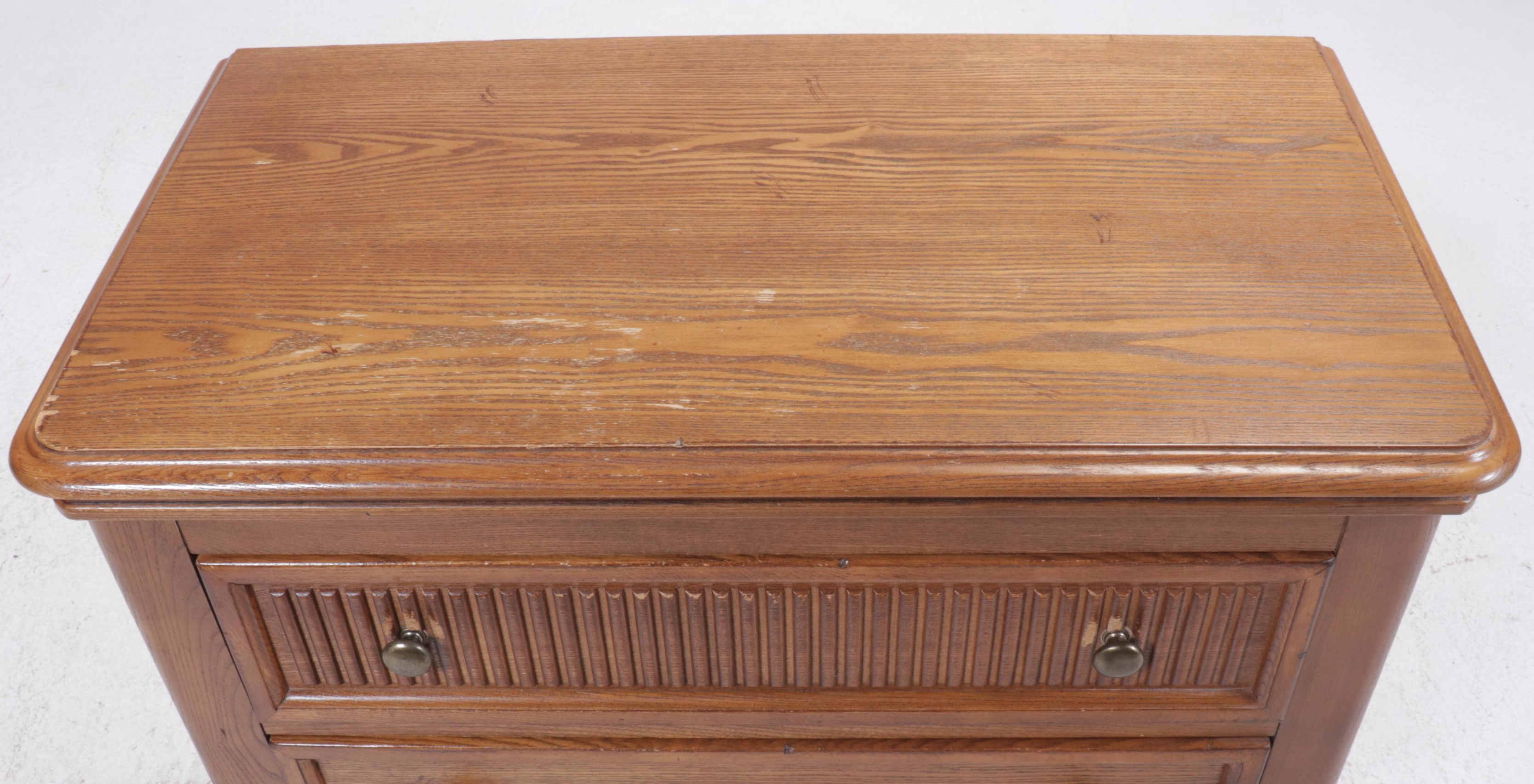 Georgian Style Oak Dresser with Mirror