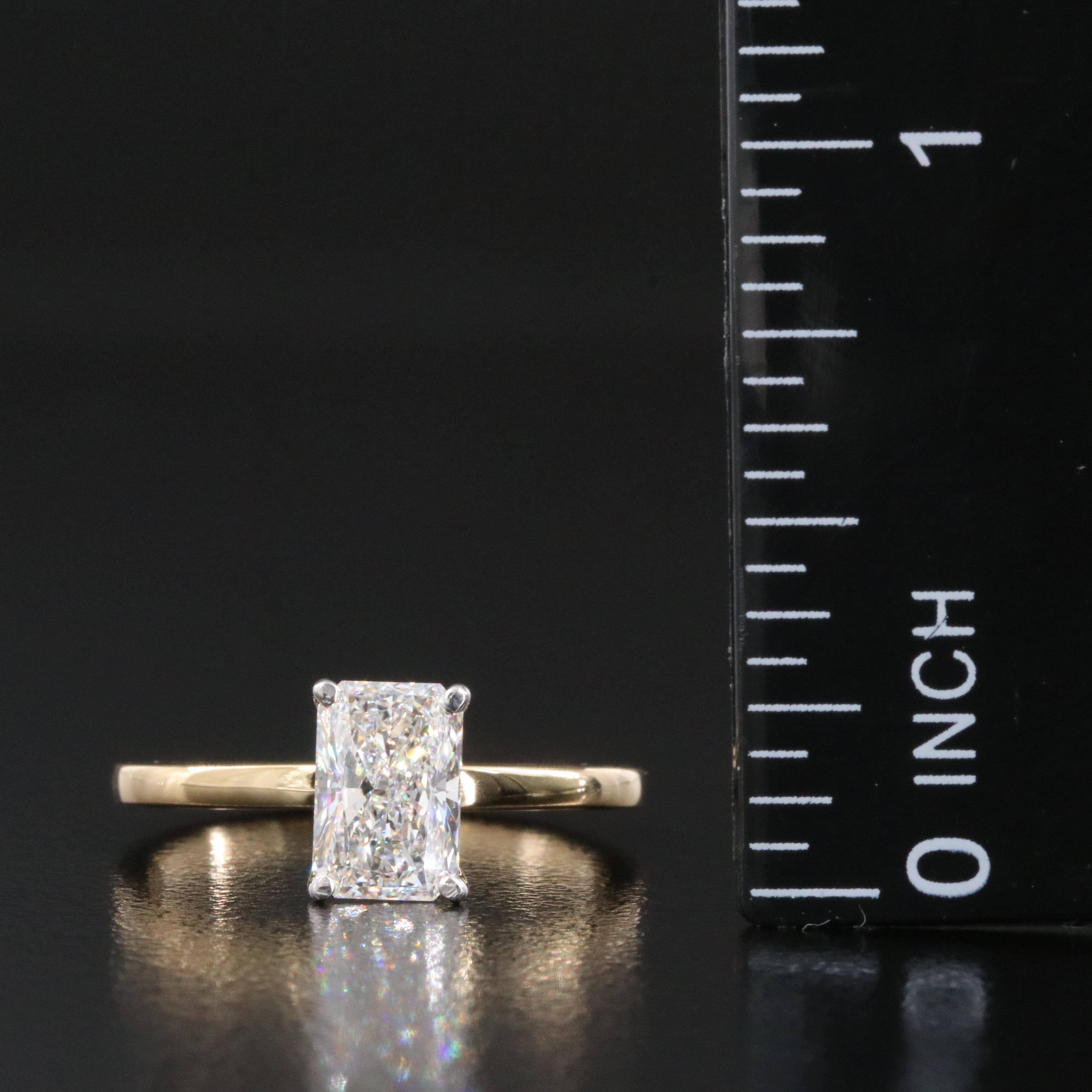 14K 1.12 CT Lab Grown Diamond Solitaire Ring with IGI Report