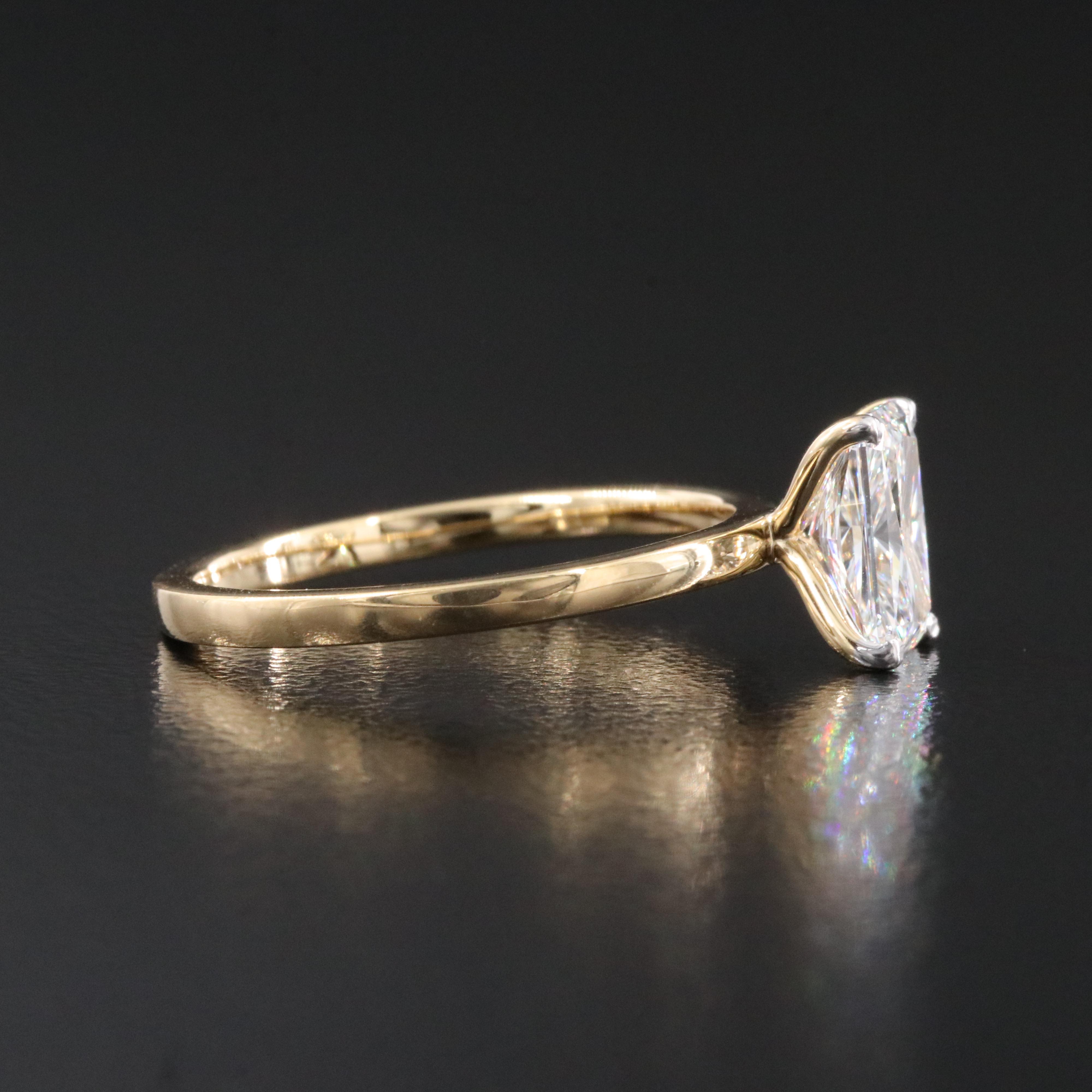 14K 1.12 CT Lab Grown Diamond Solitaire Ring with IGI Report