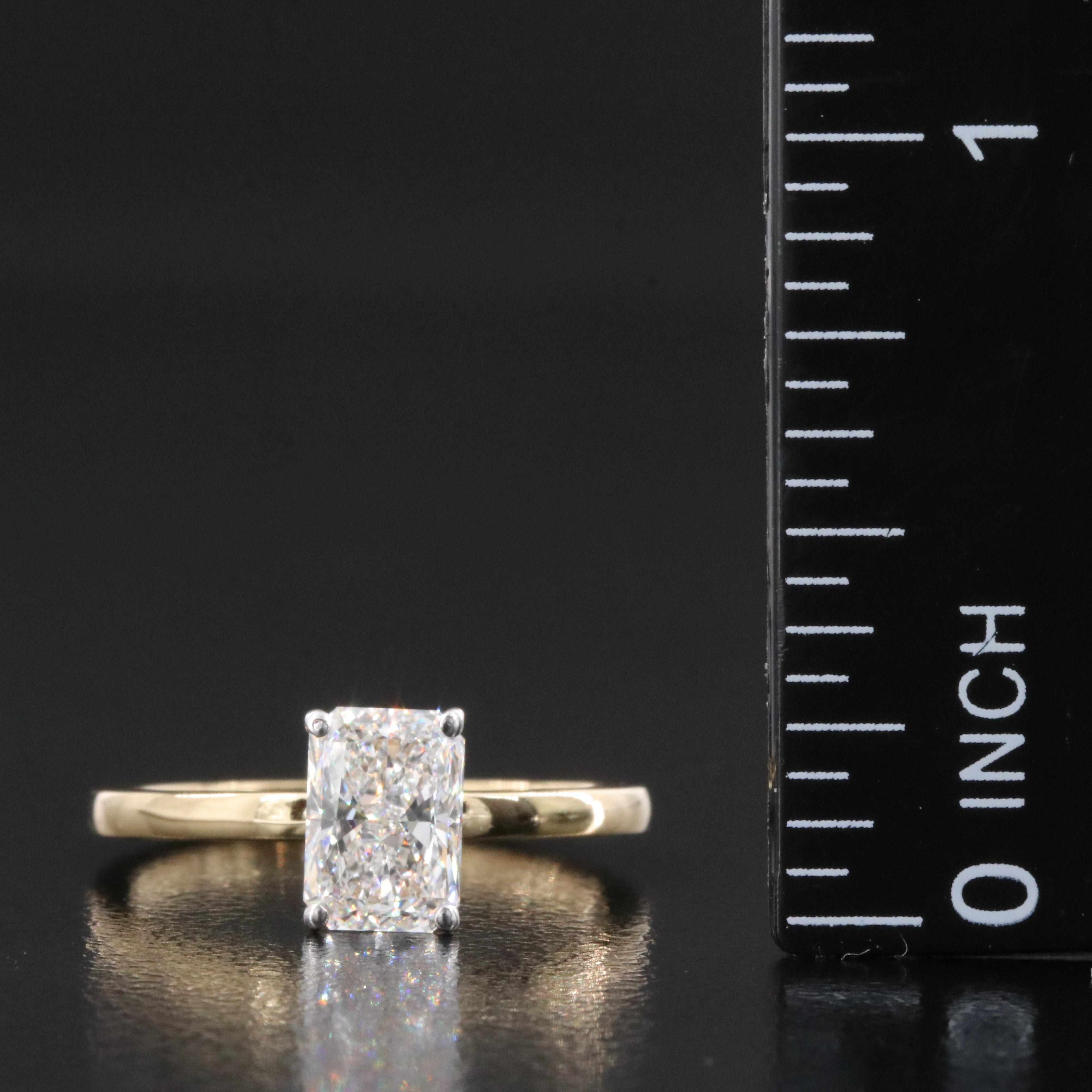 14K 1.12 CT Lab Grown Diamond Solitaire Ring with IGI Report