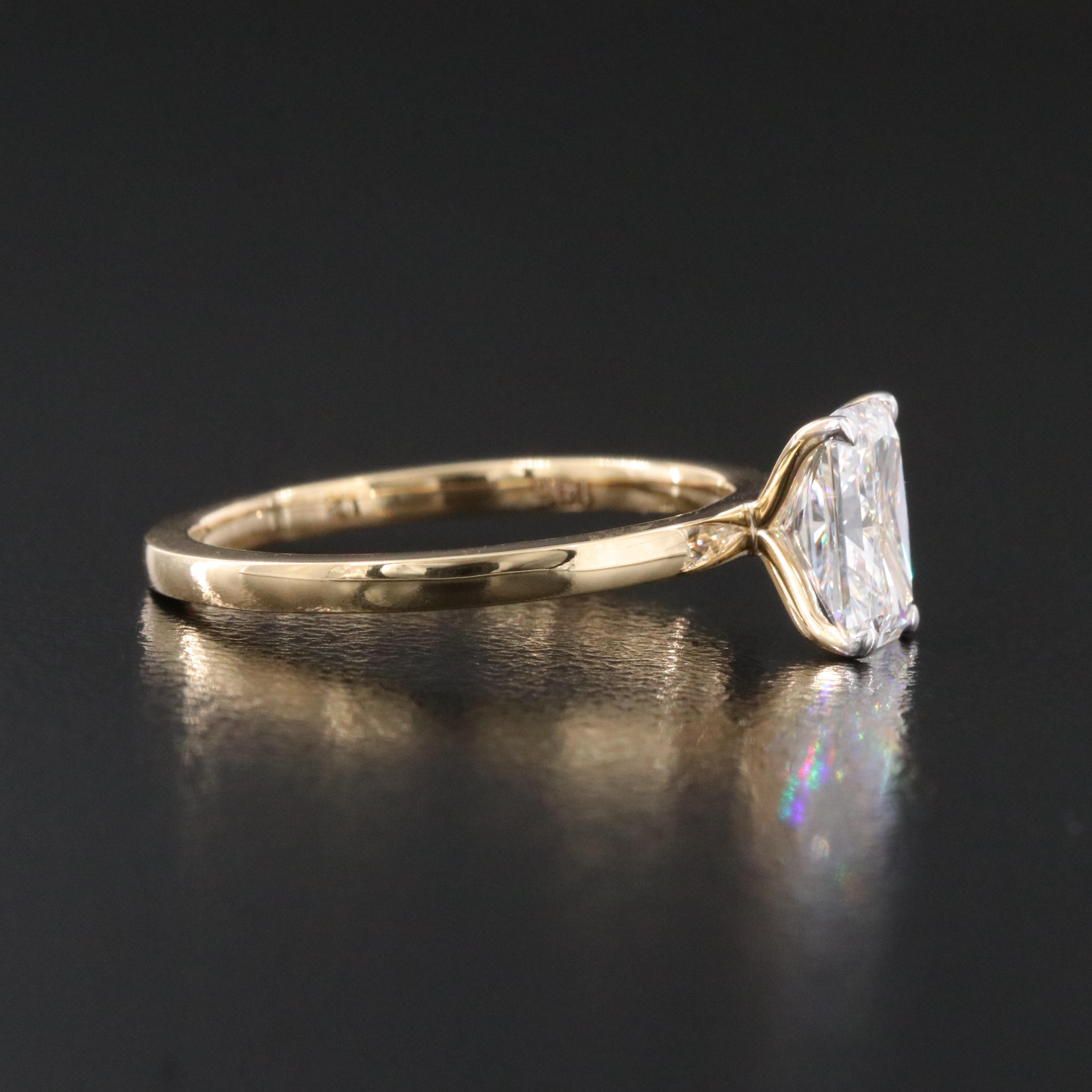 14K 1.12 CT Lab Grown Diamond Solitaire Ring with IGI Report