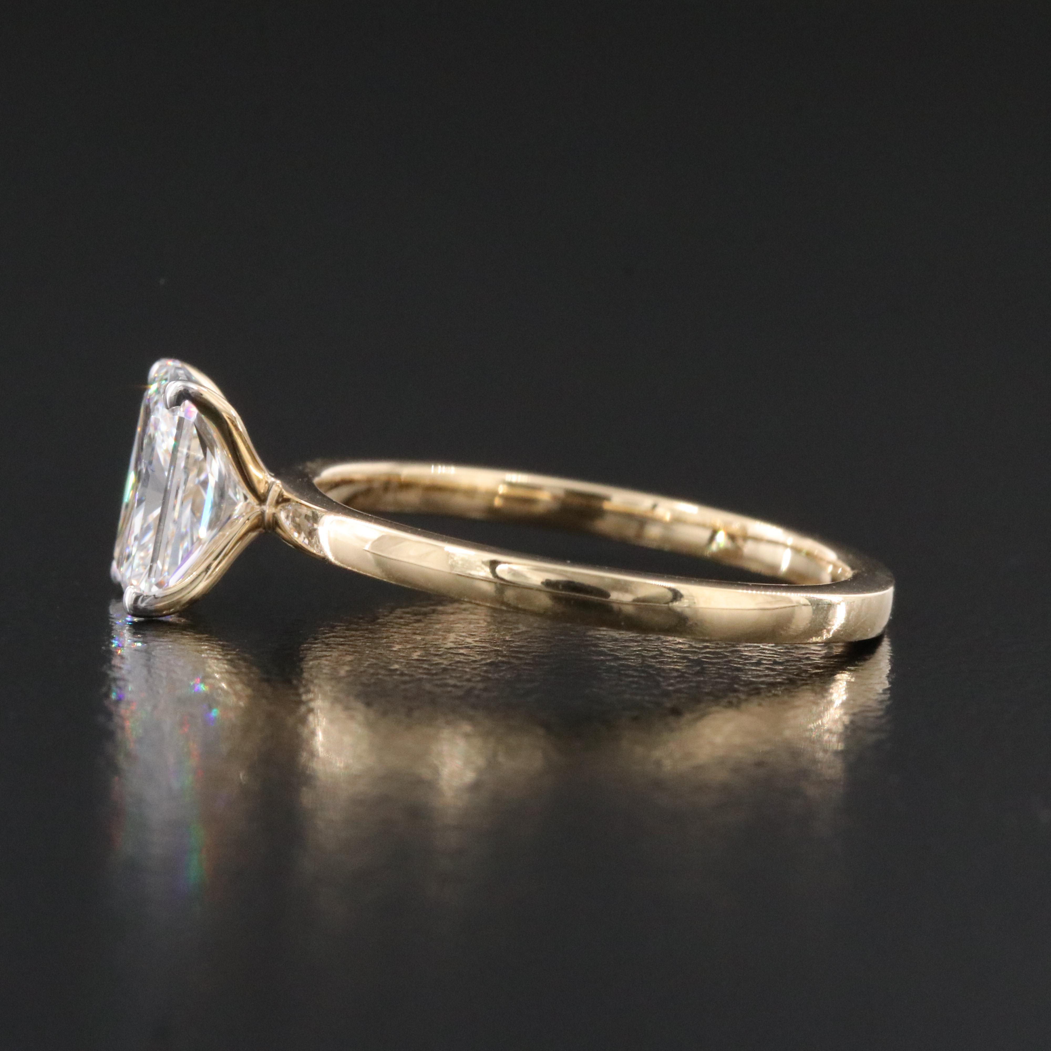 14K 1.12 CT Lab Grown Diamond Solitaire Ring with IGI Report