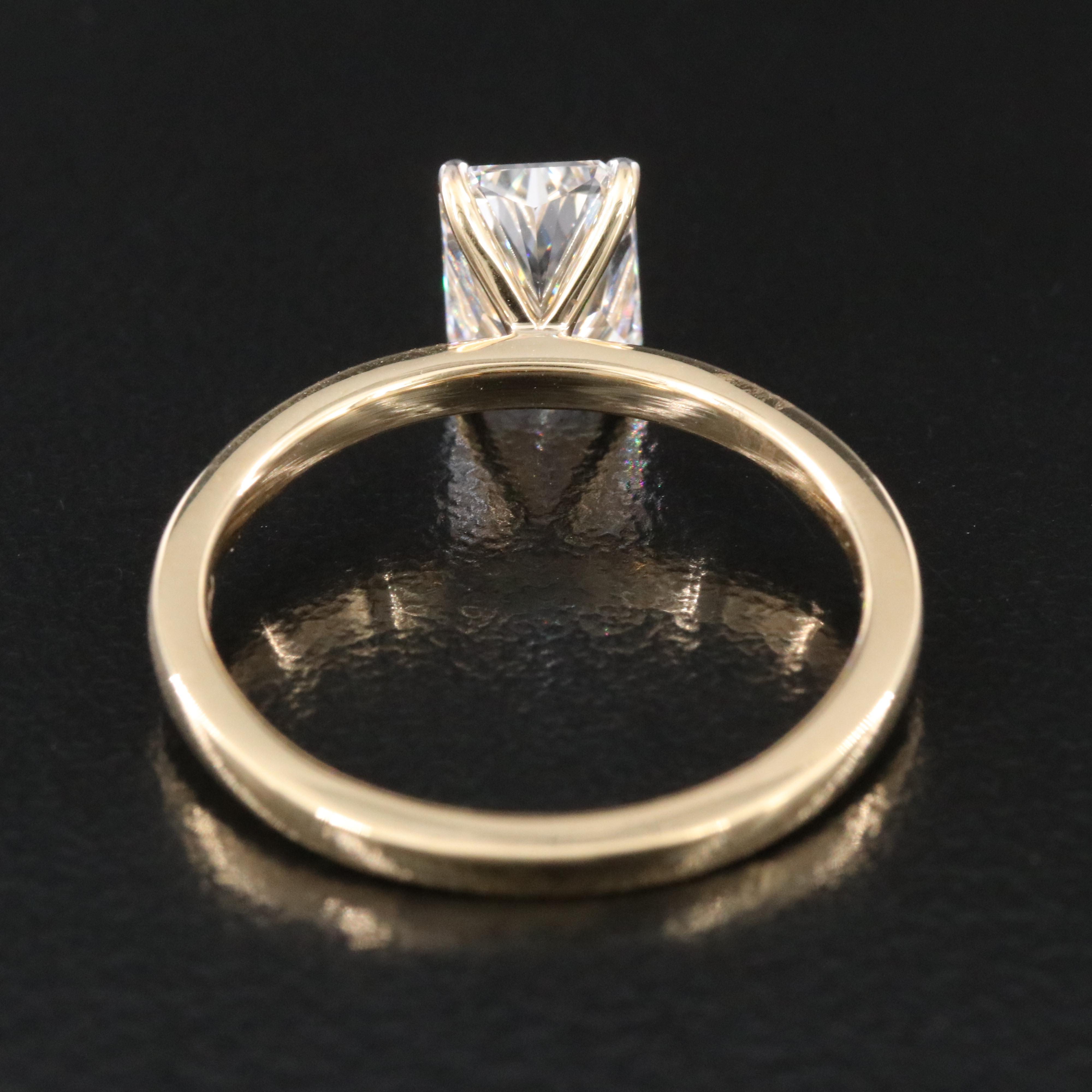 14K 1.12 CT Lab Grown Diamond Solitaire Ring with IGI Report